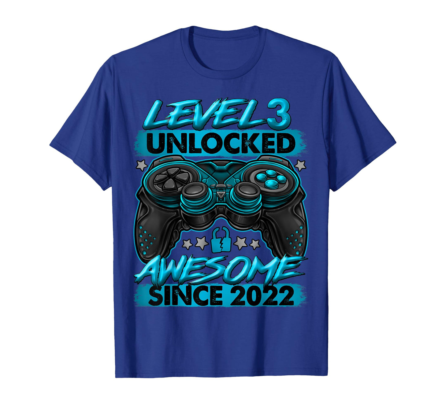 Level 3 Unlocked 3 Year Old Gifts For Boys 3rd Birthday Boy T-Shirt