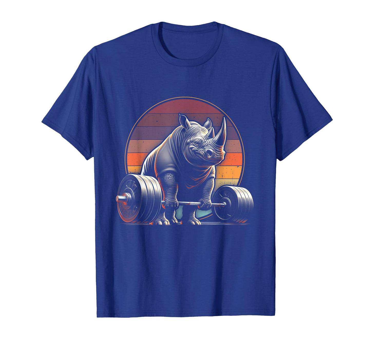 Rhinoceros Powerlifting Weightlifting Gym Rhino Lovers Unisex-Adults, Unisex-Kids Black Animal Print Rhinoceros T-Shirt