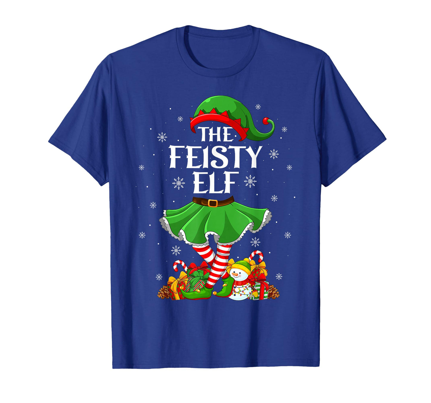 Feisty Elf Christmas Family Elf Squad Xmas Girls Women T-Shirt