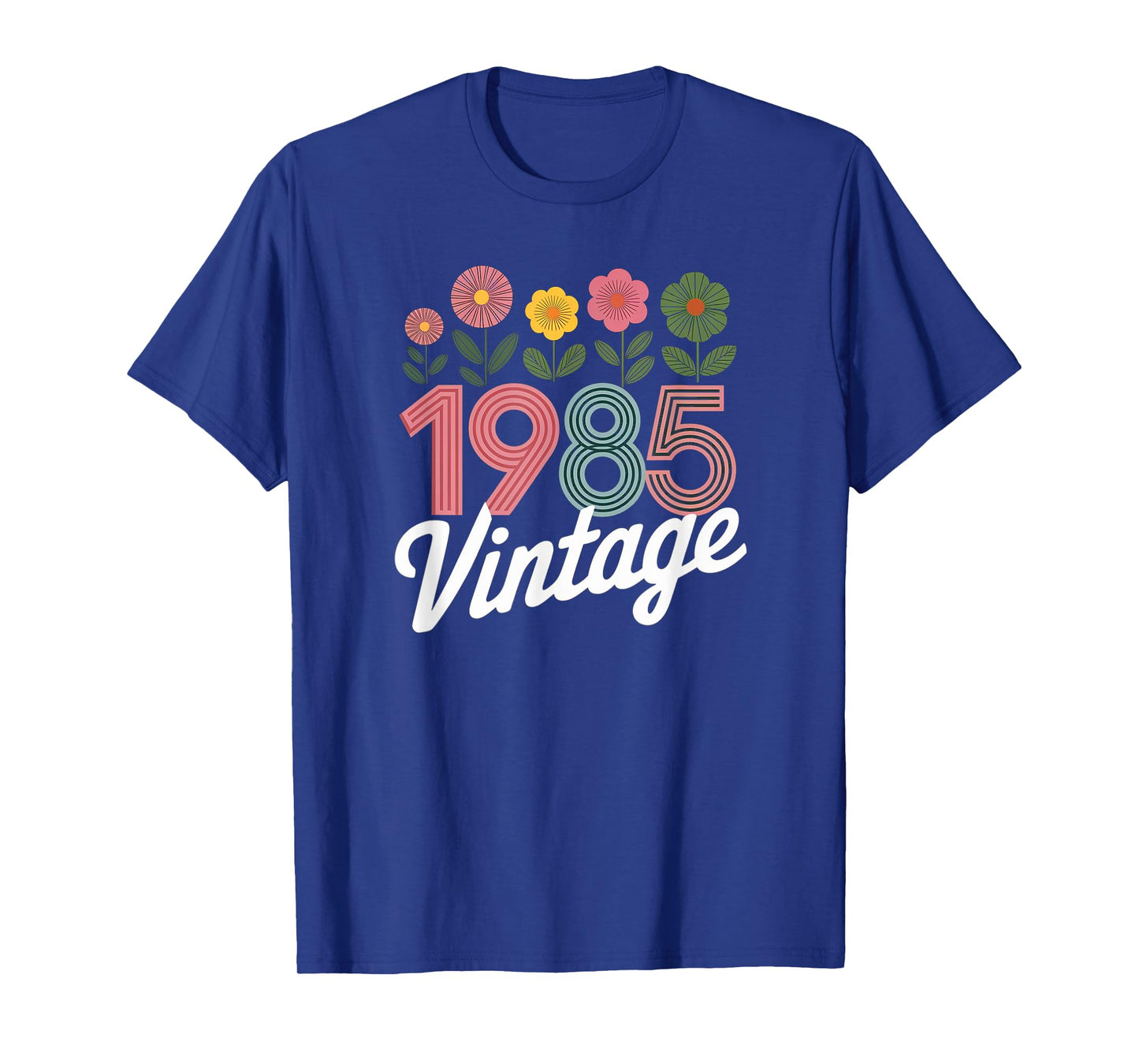 Vintage 1985 Retro Born Flowers Birthday Daughter Women T-Shirt