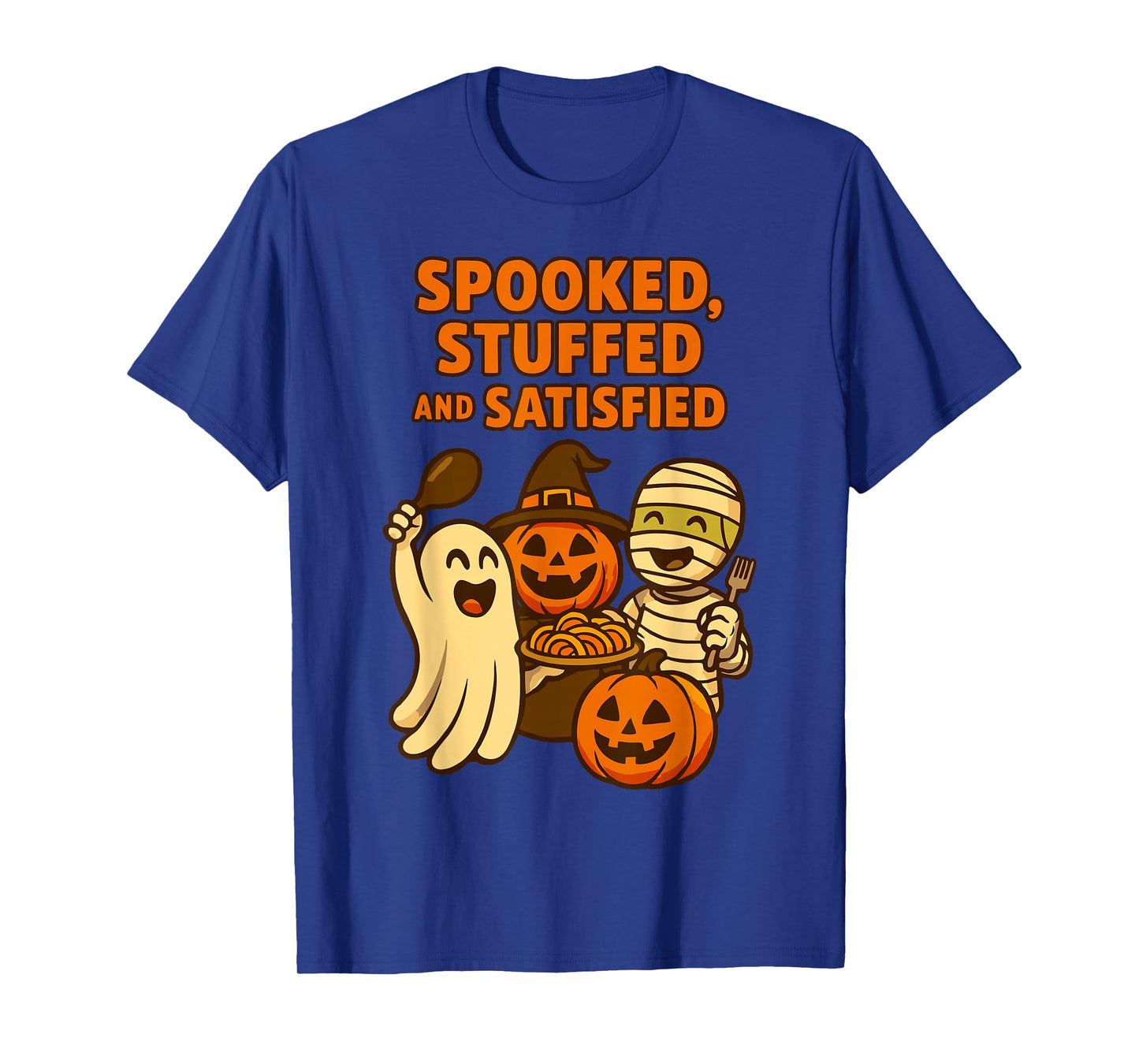 Spooked Stuffed and Satisfied Halloween Spooky Haunted T-Shirt
