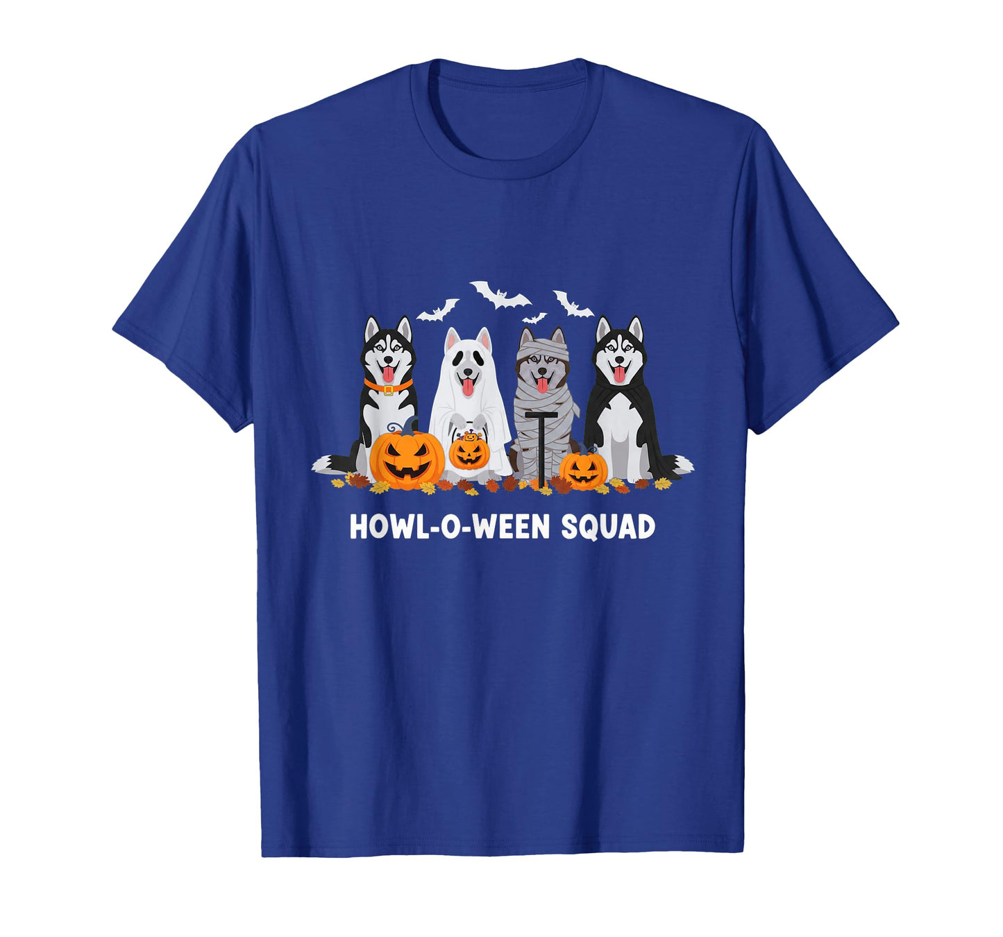 Funny Husky Ghost Dogs Halloween Husky Dog Mom Husky Lover T-Shirt