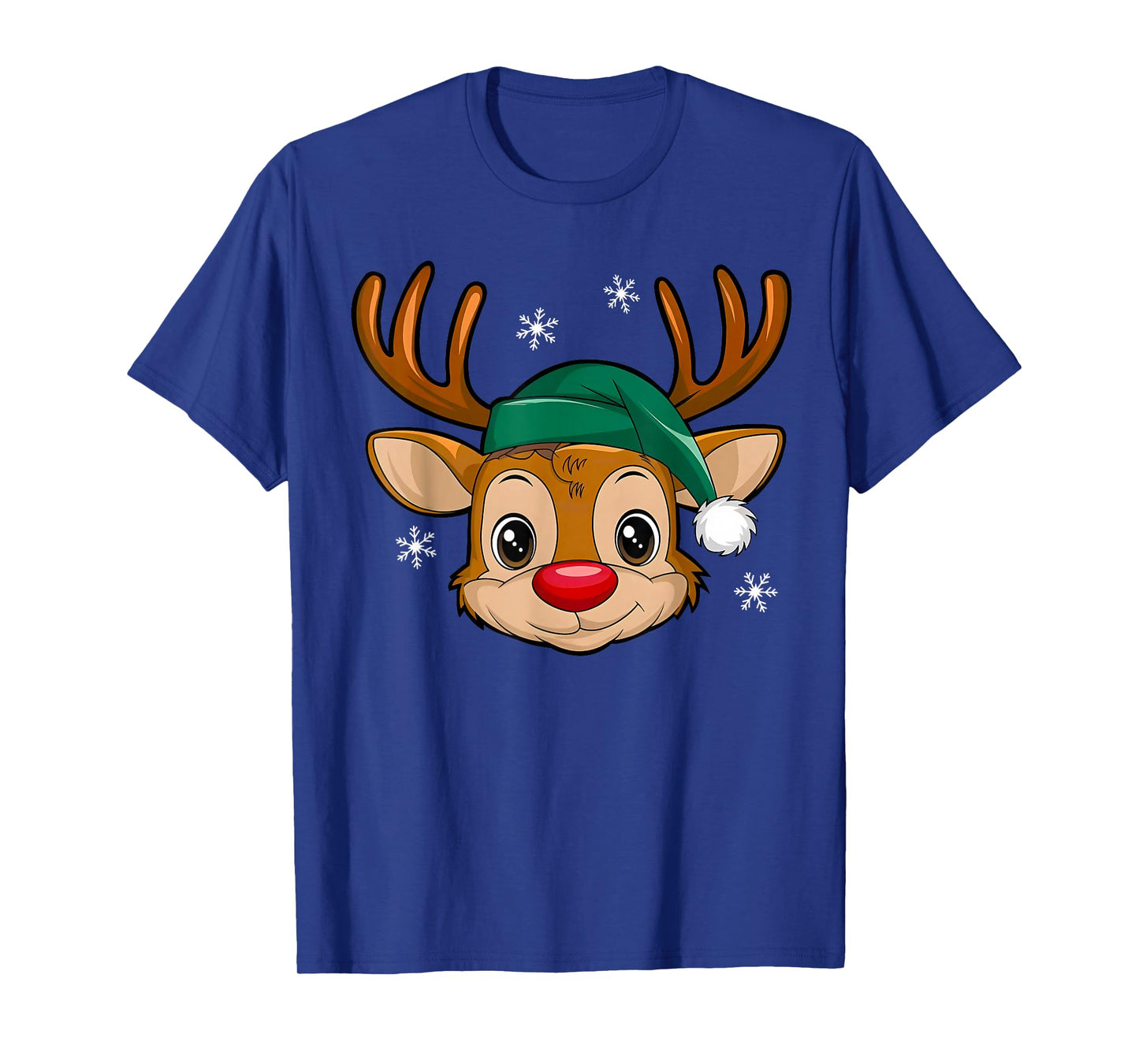 Christmas Funny Rudolph Reindeer Santa Snowflake Holiday T-Shirt