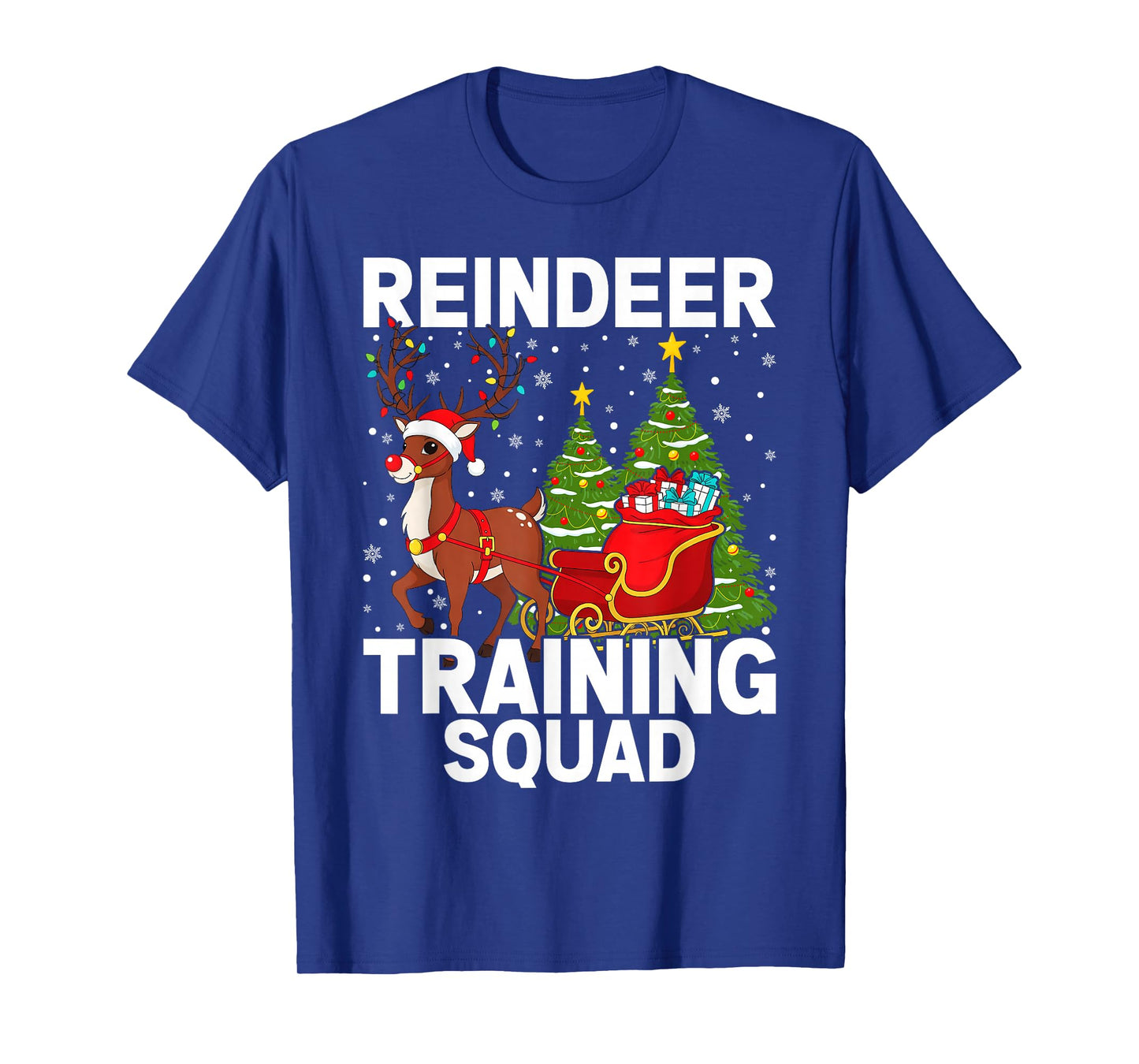 Reindeer Training Squad Christmas Running Family Santa T-Shirt