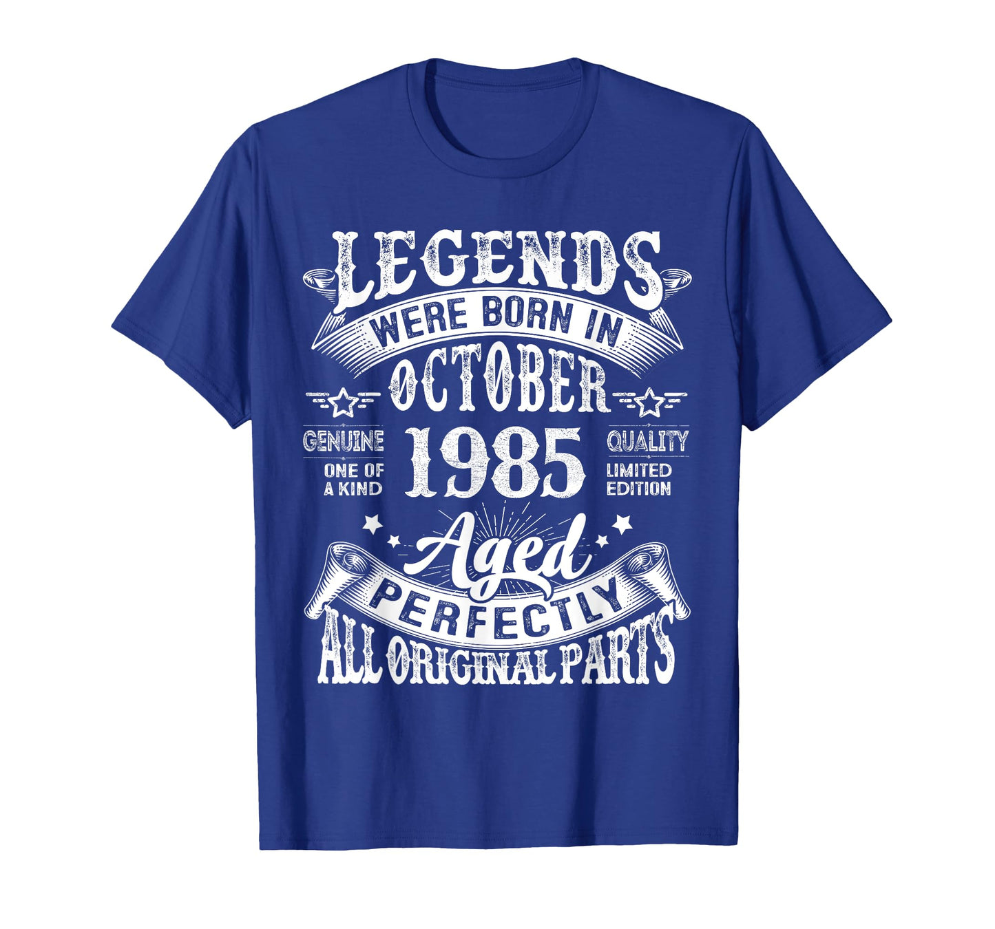 40 Years Old Legends Born in October 1985 40th Birthday Gift T-Shirt