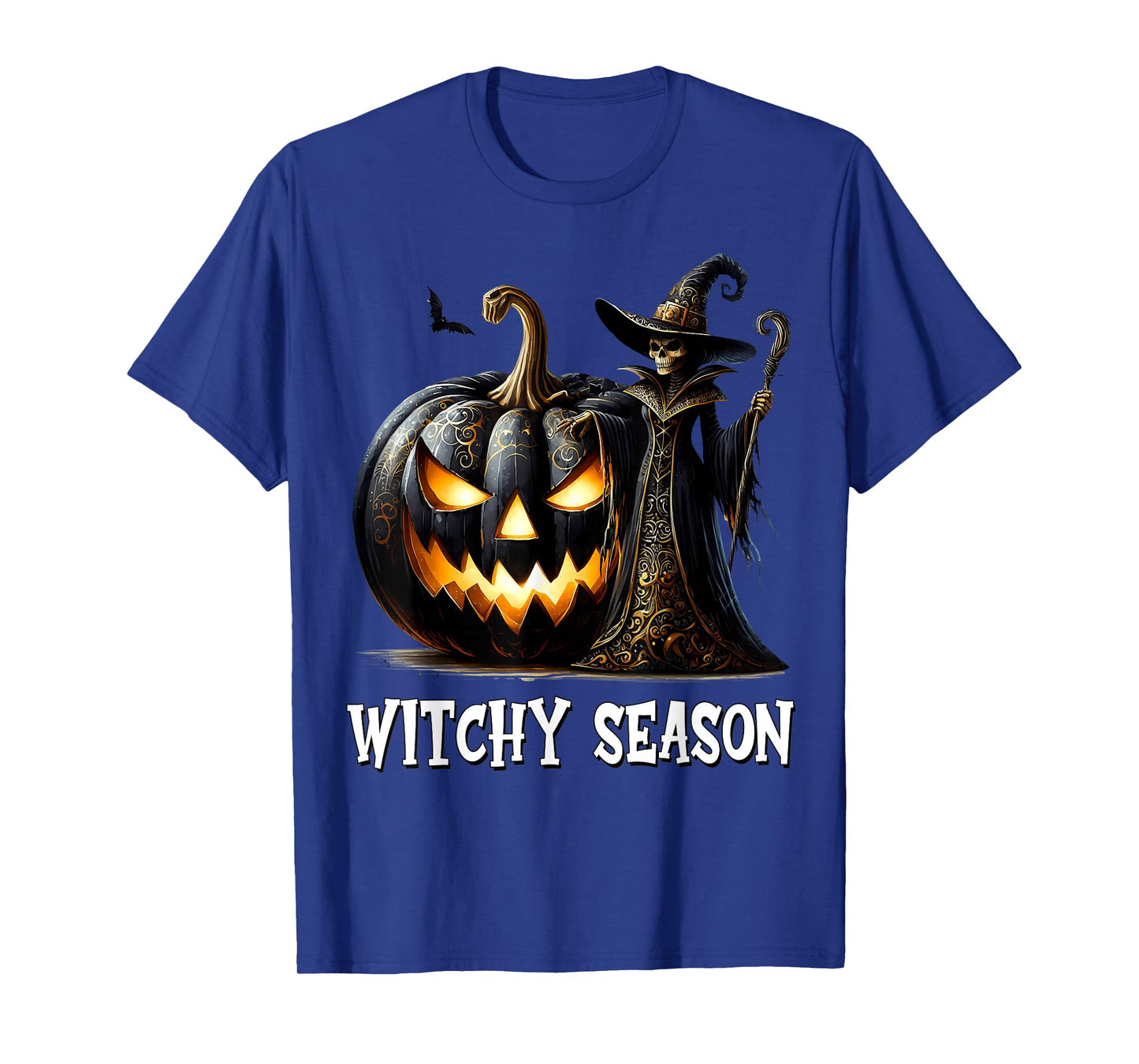 Jack O Lantern Halloween Skeleton Witch for Witchy Season T-Shirt