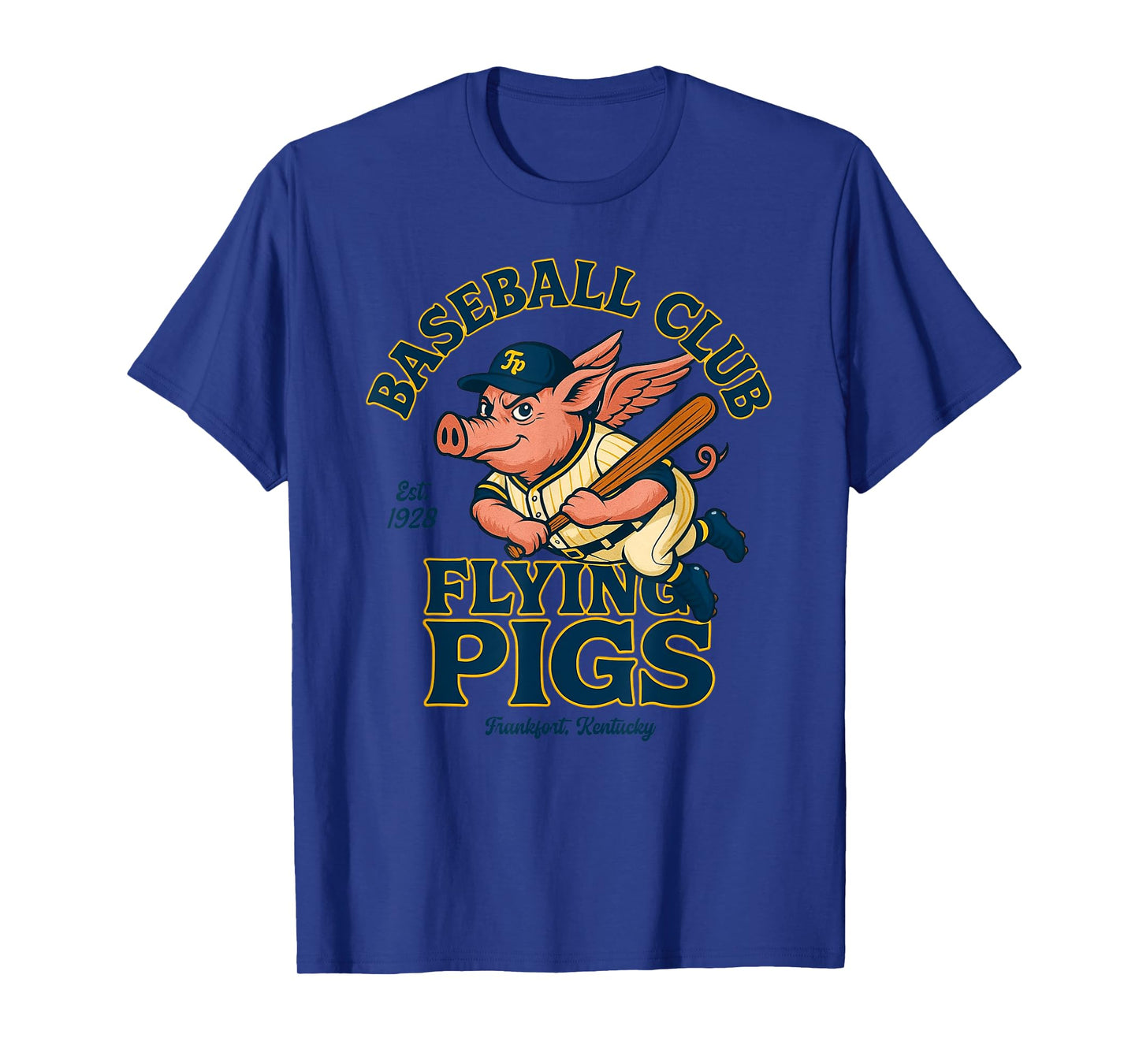 Flying Pigs Retro Minor League Baseball Mascot T-Shirt