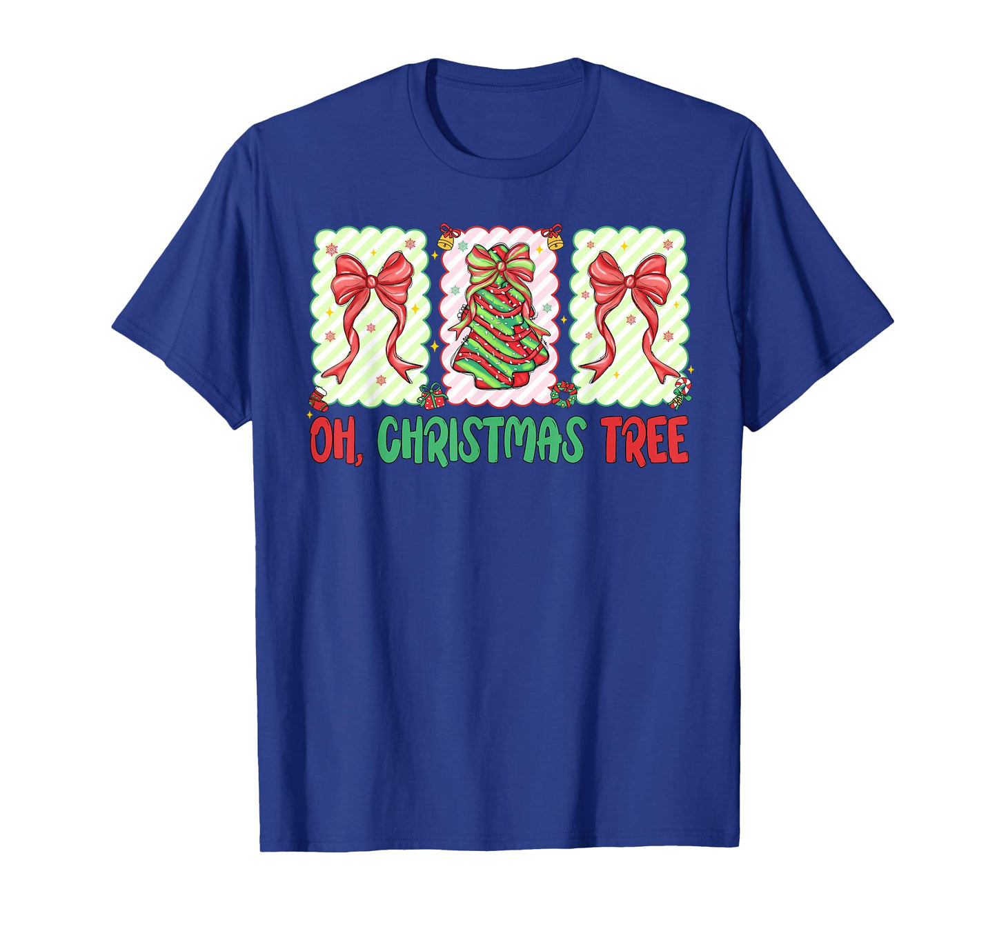 Oh Christmas Tree Cakes Debbie Becky Jen Cake Lovers Xmas T-Shirt