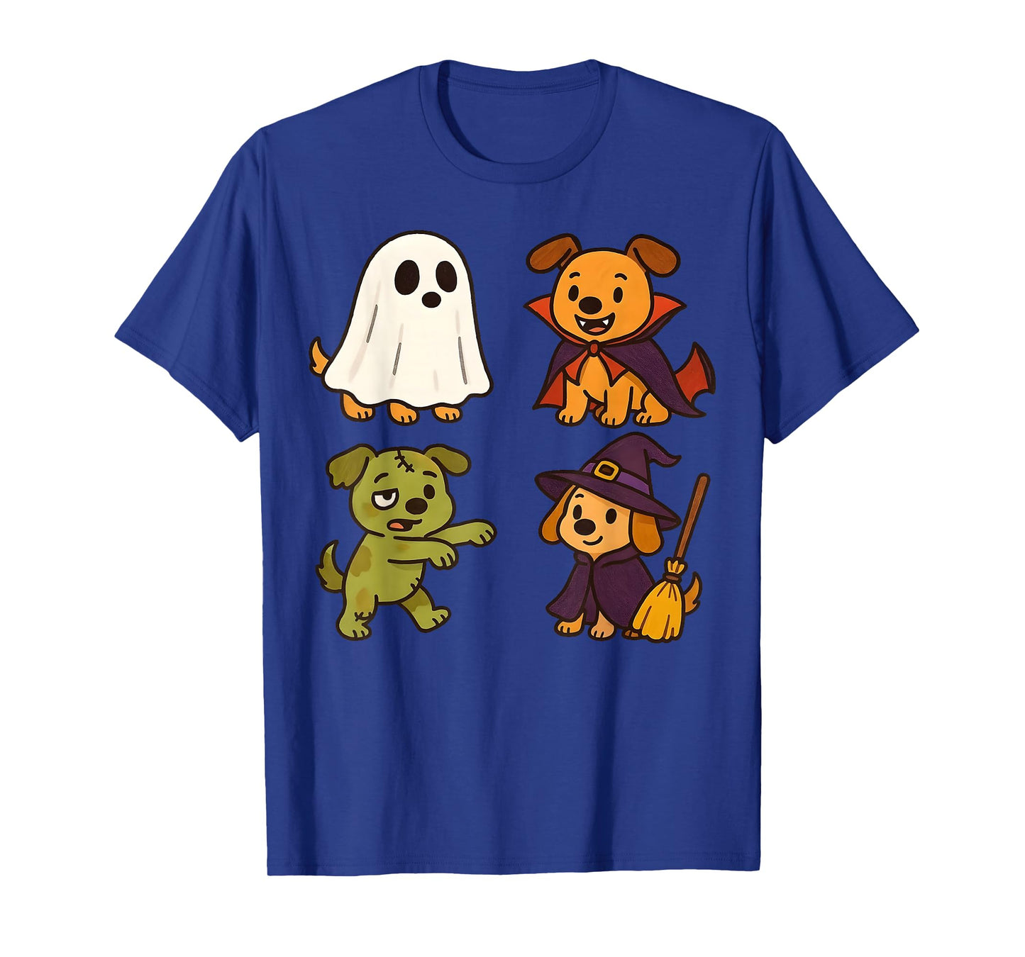 Dog Spooky Witch Boo Zombie Cute Dog Halloween Boys Girls T-Shirt