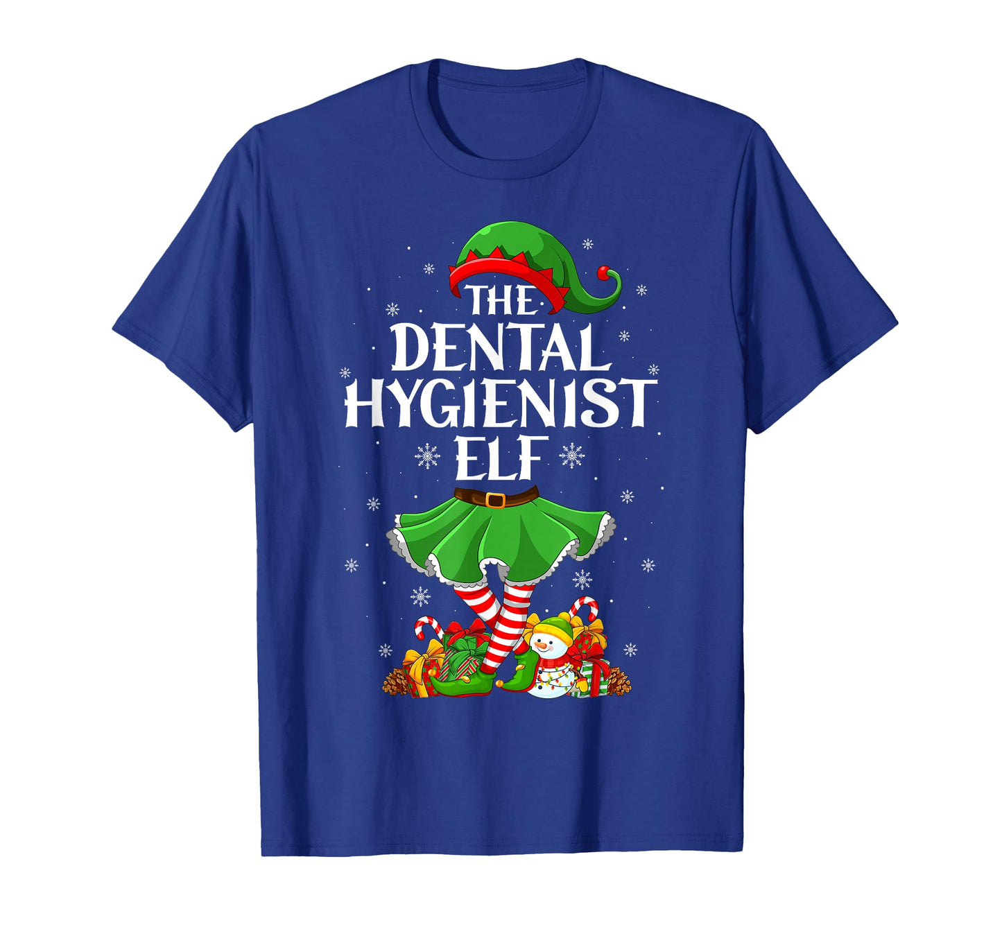 Dental Hygienist Elf Christmas Family Elf Squad Girls Women T-Shirt