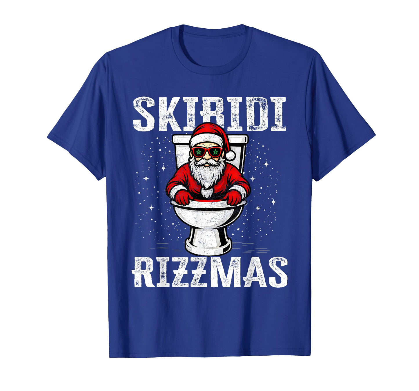 Boys Christmas Shirts Skibidi Rizzmas Funny Santa Claus Xmas T-Shirt