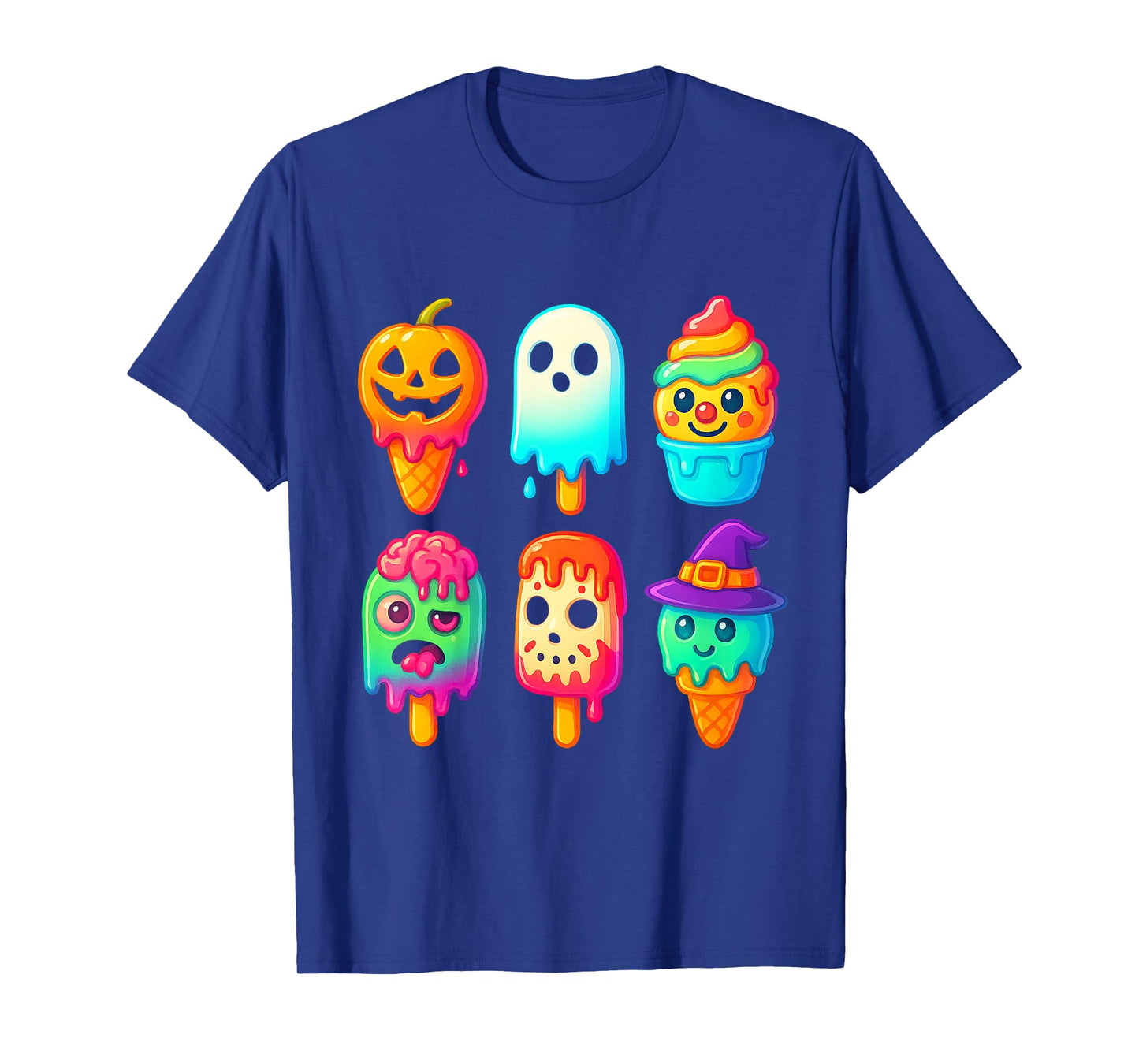 Funny Horror Ice Cream Pops Summerween Halloween 3D Candy T-Shirt