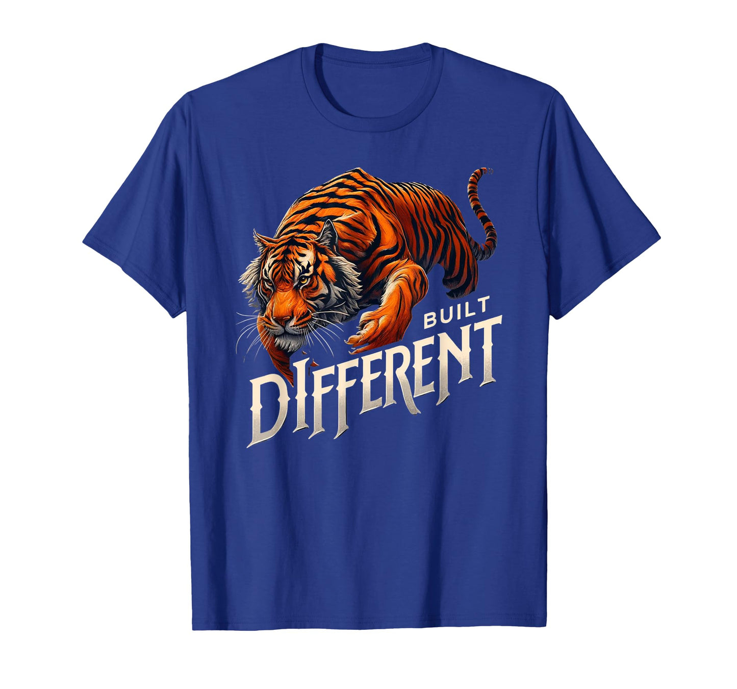 Built Different - Roar of Strength Fitness Motivation Tiger T-Shirt