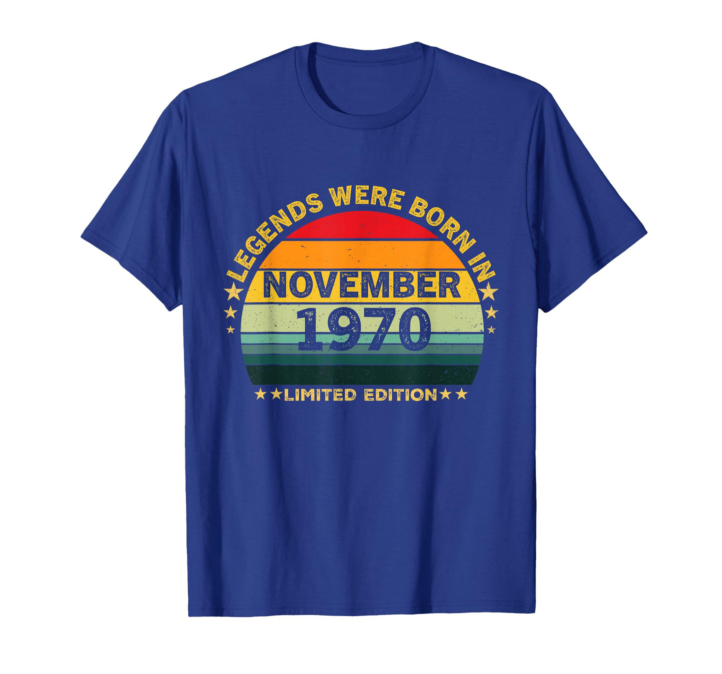 Vintage 55th Birthday Legends were Born in November 1970 T-Shirt