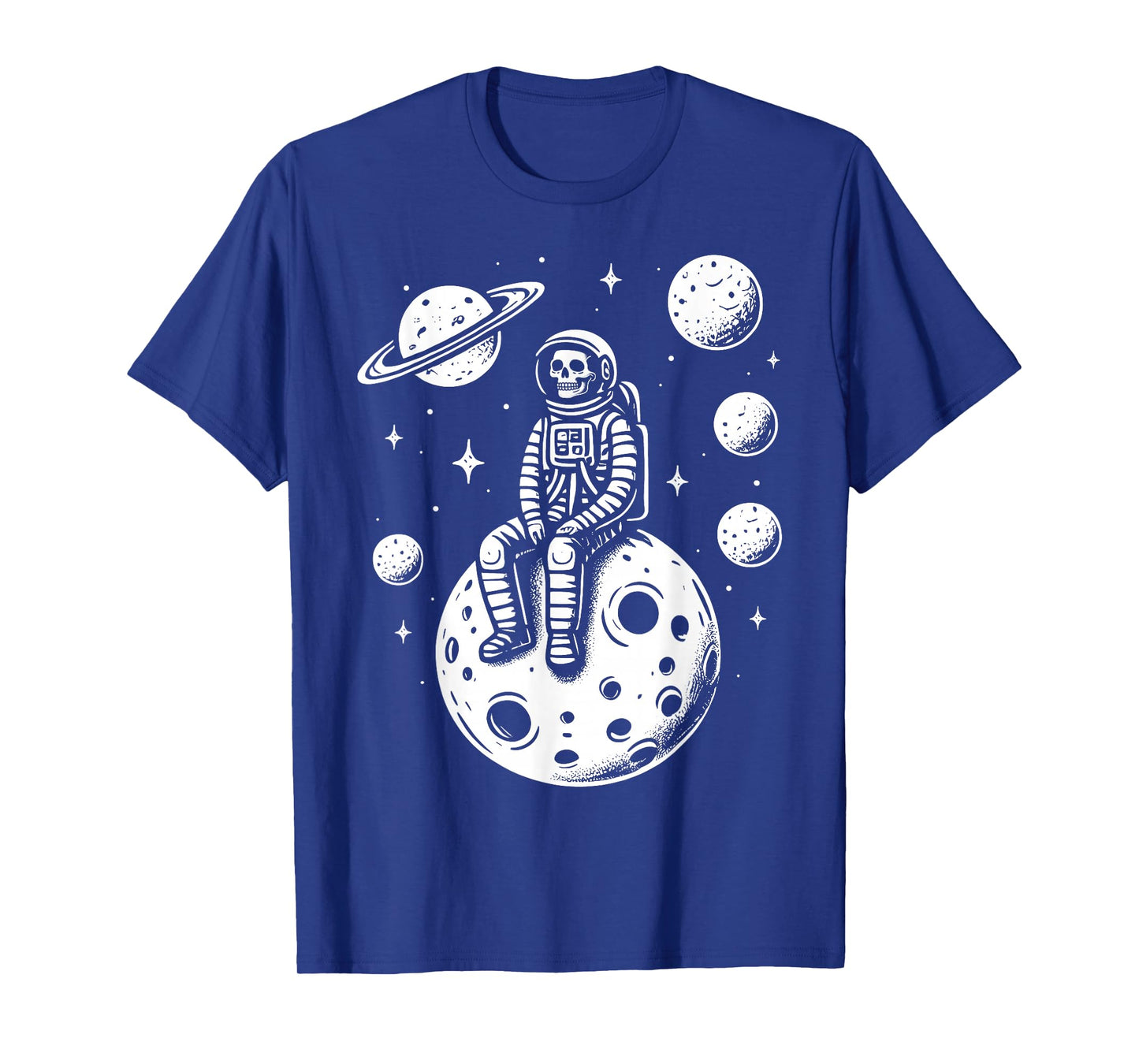 Halloween Skeleton Astronaut Fun Costume Men Women Kids Boys T-Shirt