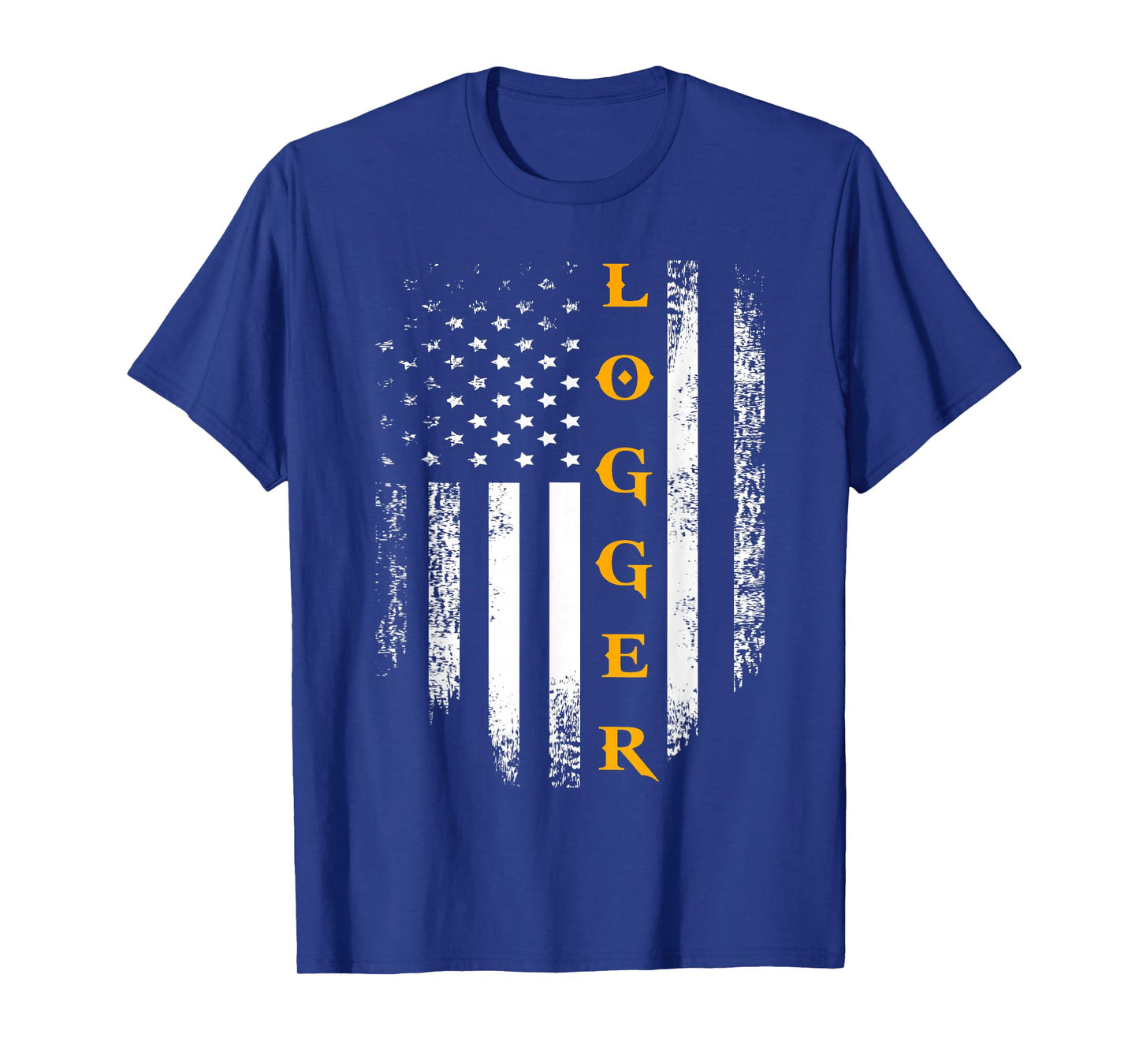 Vintage Logger With American Flag Logging/Carpenter Gift T-Shirt