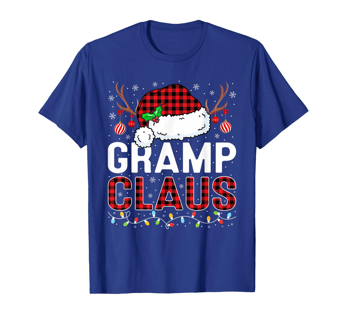 Christmas Lights Gramp Claus Family Matching Xmas Pajama T-Shirt