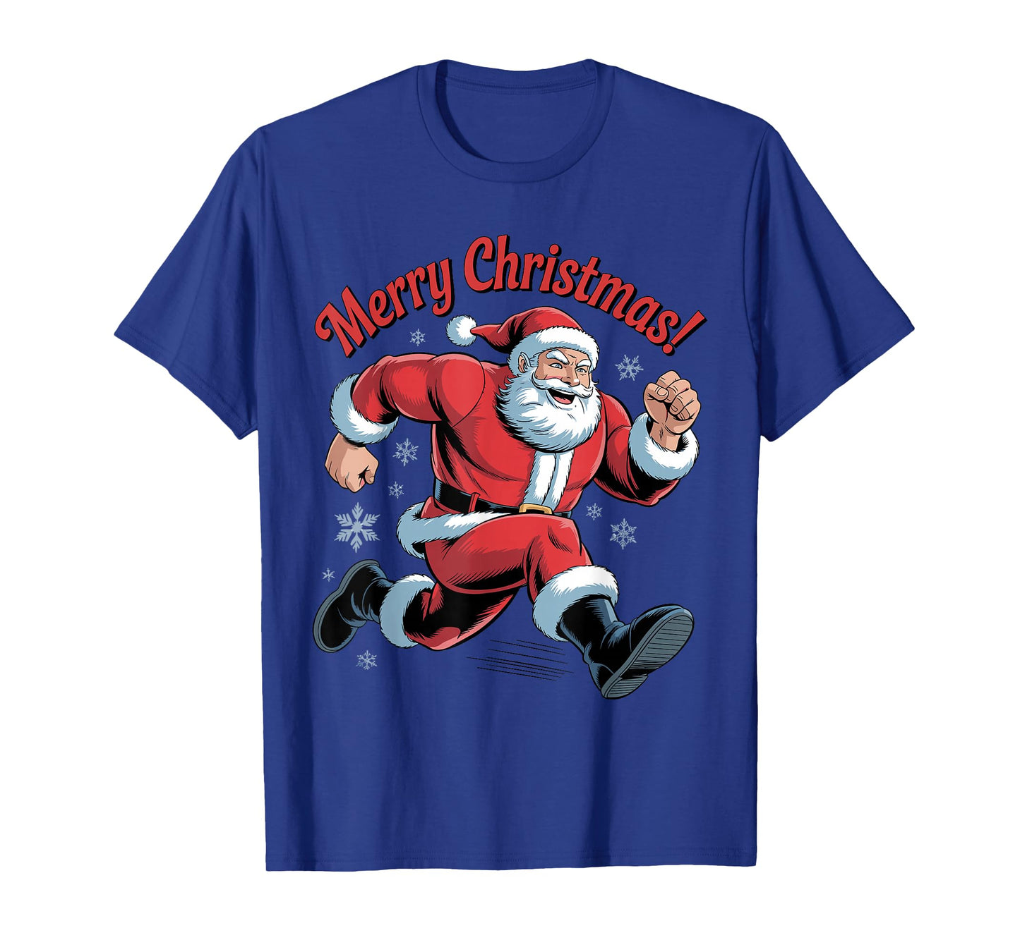 Funny Santa Running Christmas Cross Country XC Runner Pajama T-Shirt