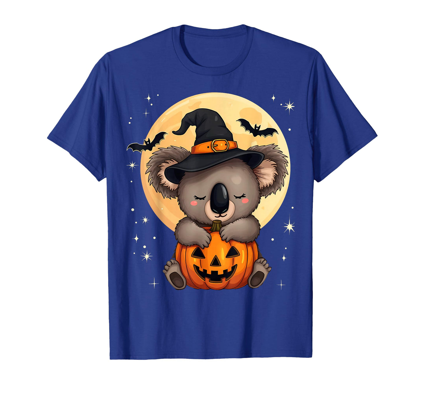 Halloween Koala Witch Hat Pumpkin Spooky T-Shirt