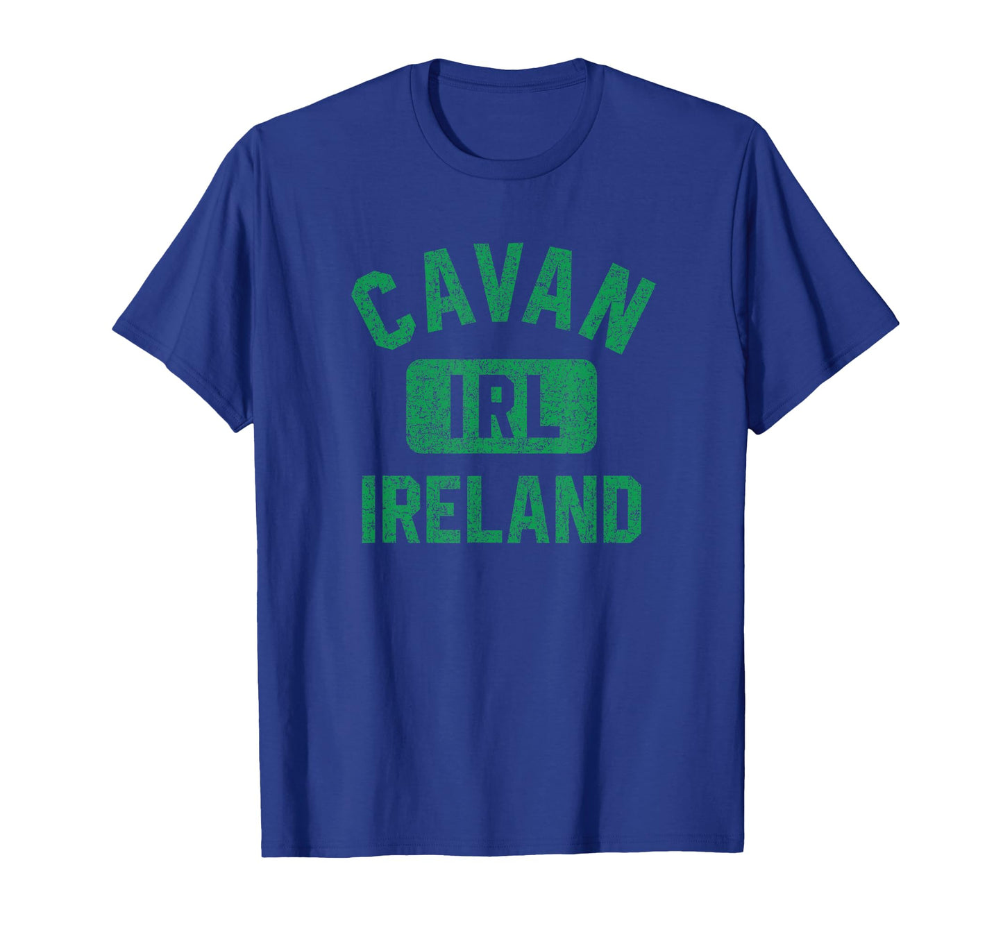 Cavan Ireland IRL Gym Style Distressed Green Print T-Shirt