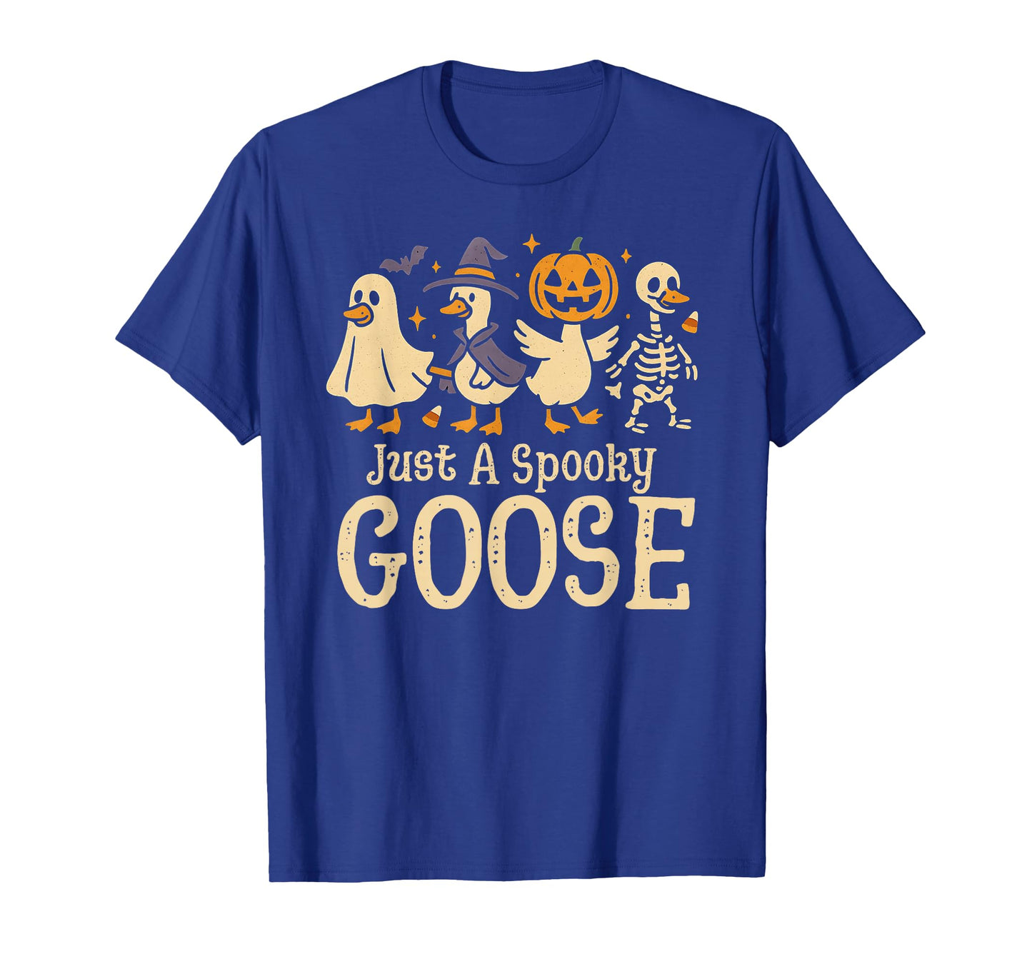 Just A Spooky Goose Retro Vintage Funny Halloween Costume T-Shirt