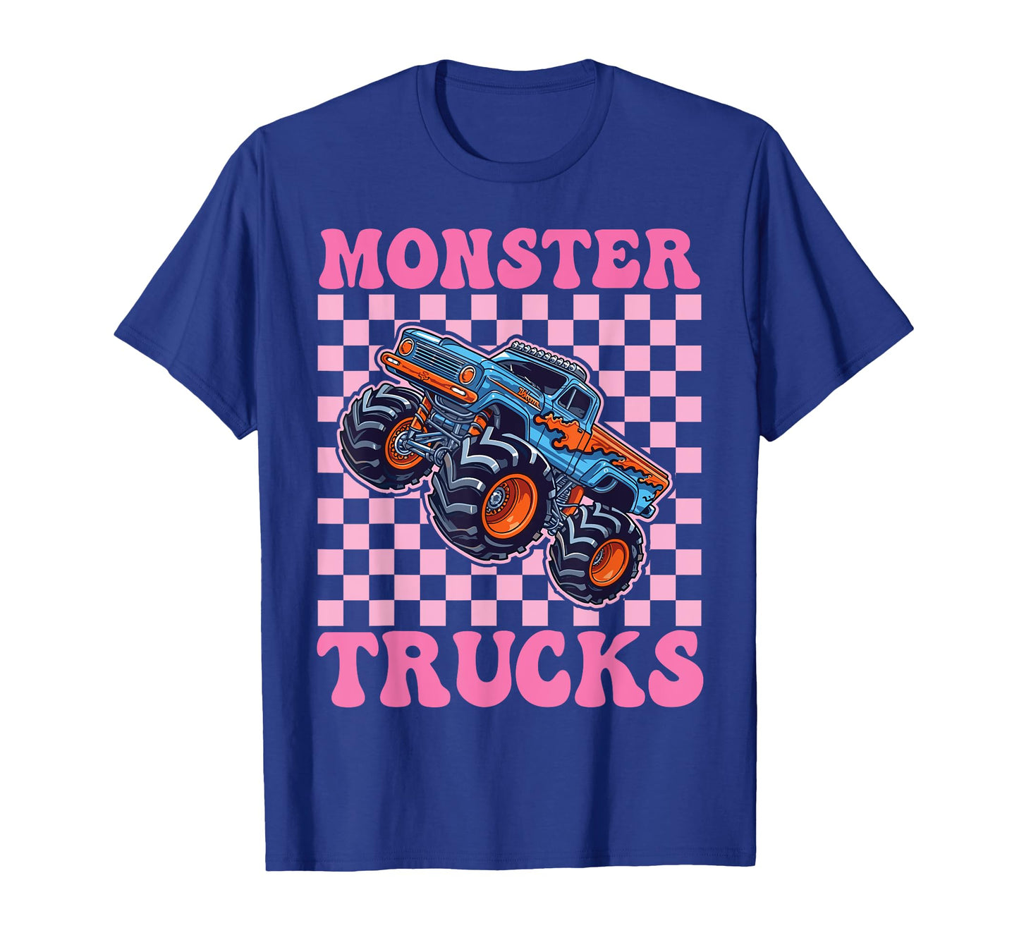 Monster Truck for Toddlers, Girl Monster Truck Retro Vintage T-Shirt