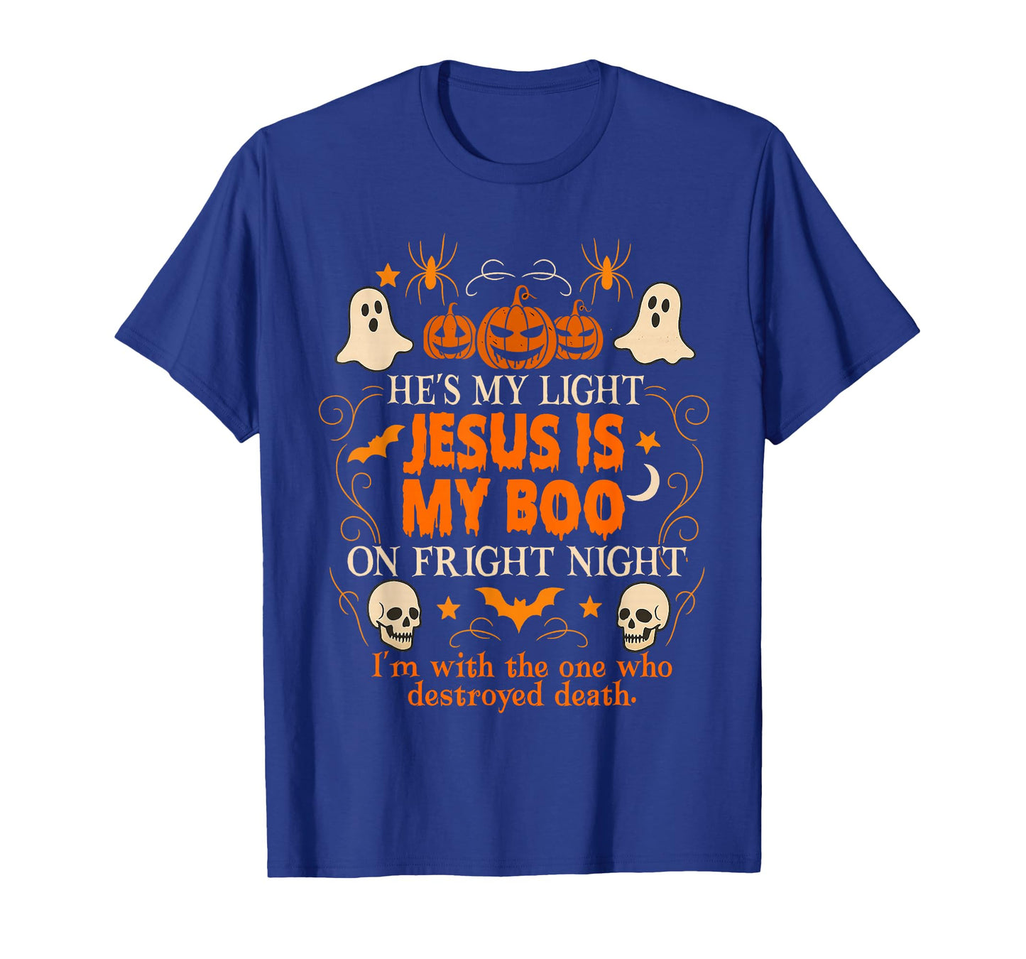 Christian Halloween Vibes Spooky He's My Light Jesus is Boo T-Shirt