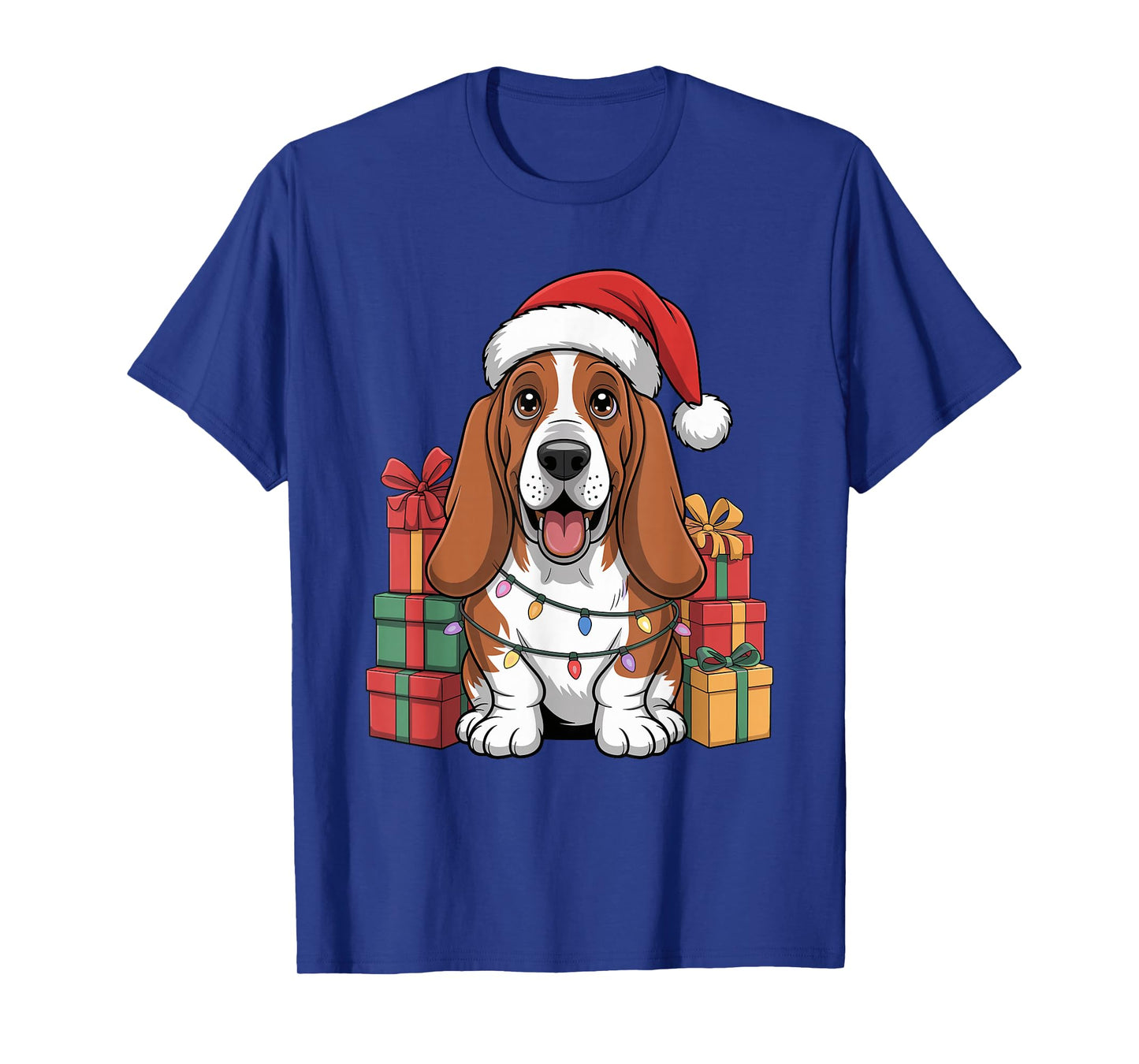 Cute Basset Hound Christmas Holiday Basshole Dog Lover T-Shirt