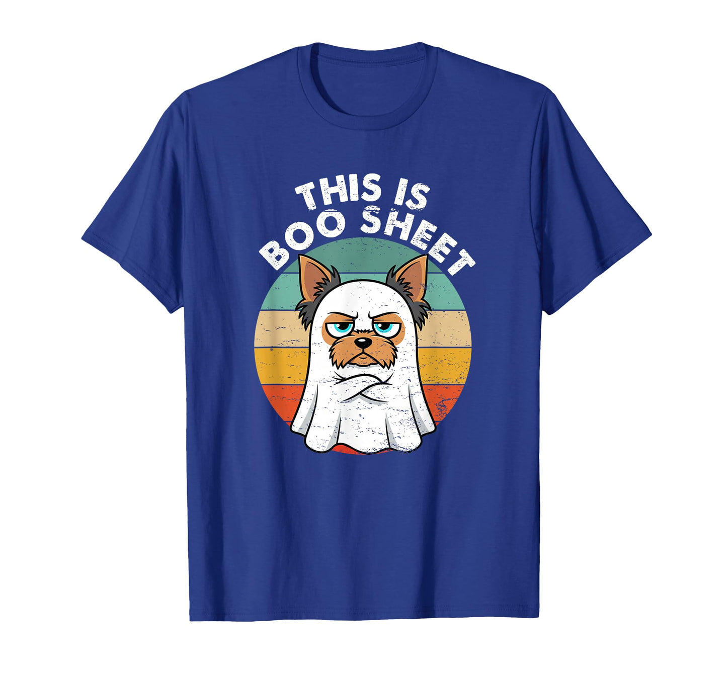 This is Boo Sheet Yorkshire Dog Retro Halloween Funny Dog T-Shirt
