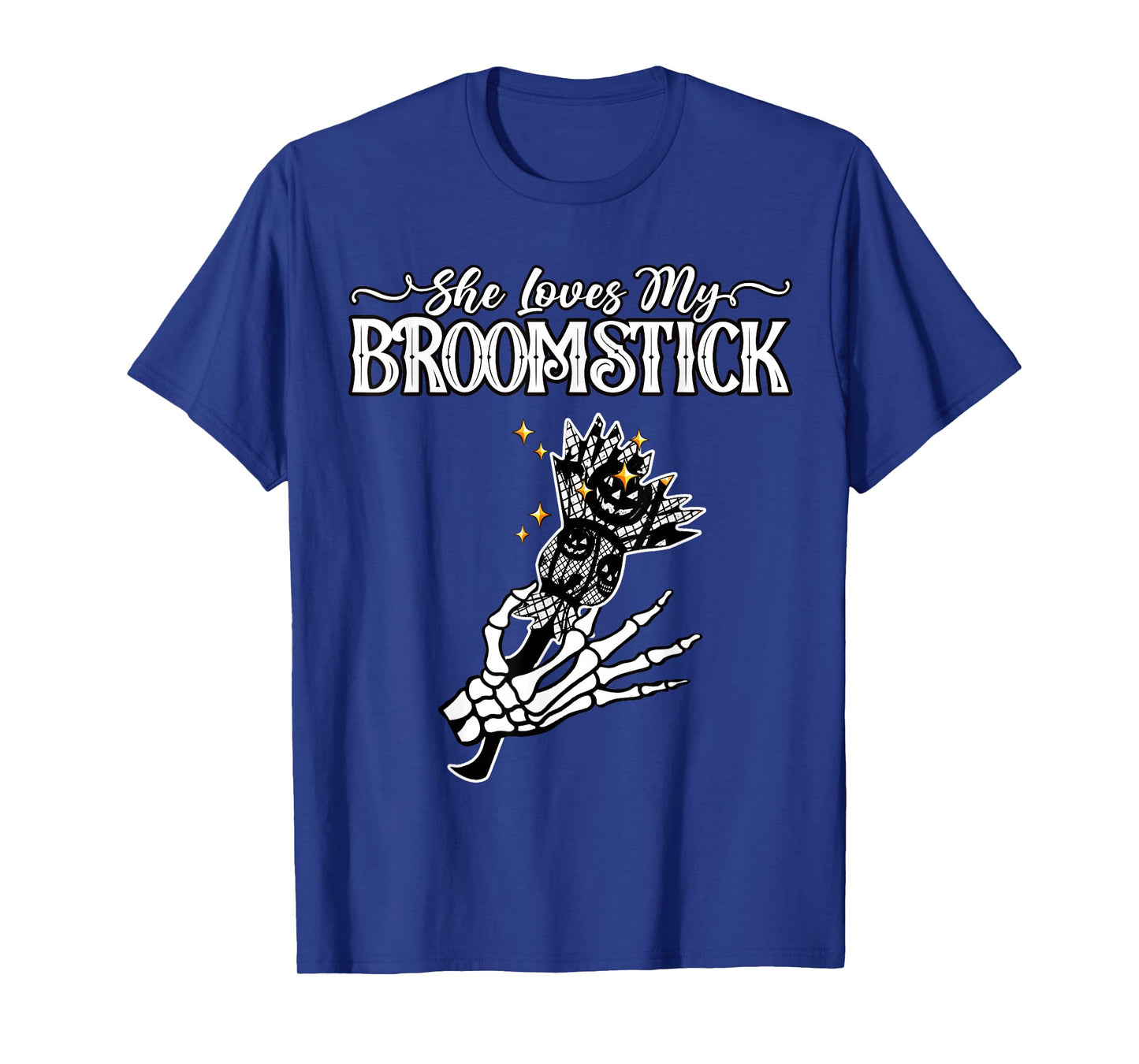 She Loves My Broomstick I Like Her Pumpkins Couple Halloween T-Shirt
