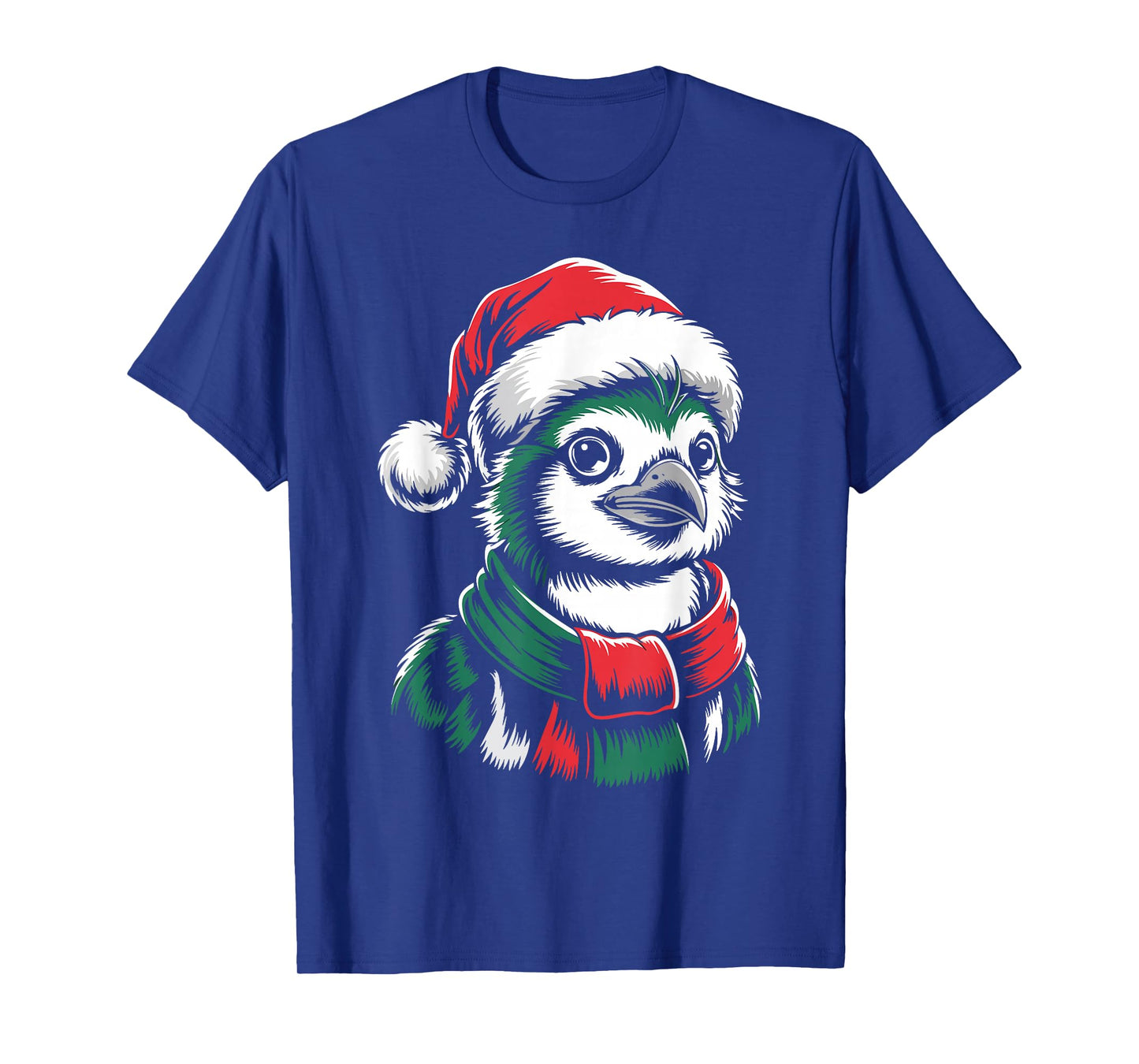 Quetzal Xmas Santa Hat Scarf Christmas Costume T-Shirt