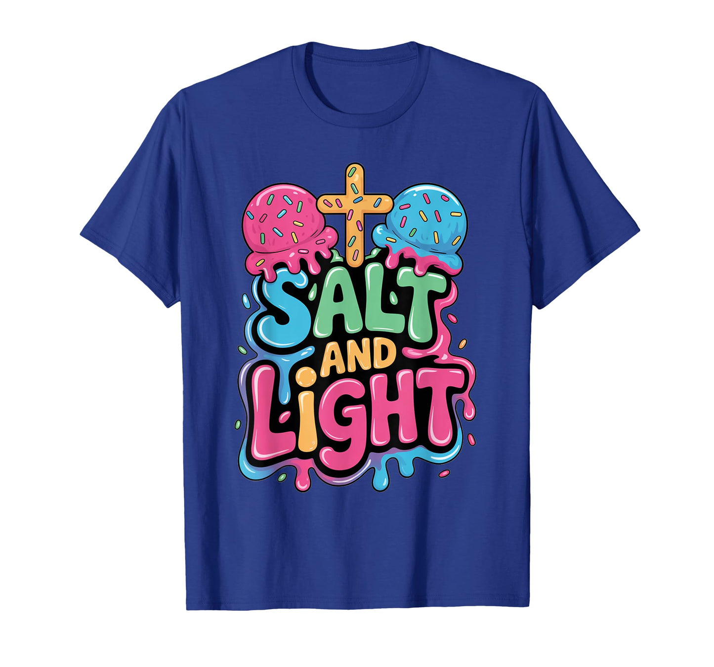 Salt and Light Ice Cream Drip Kids Jesus Christian Boys T-Shirt