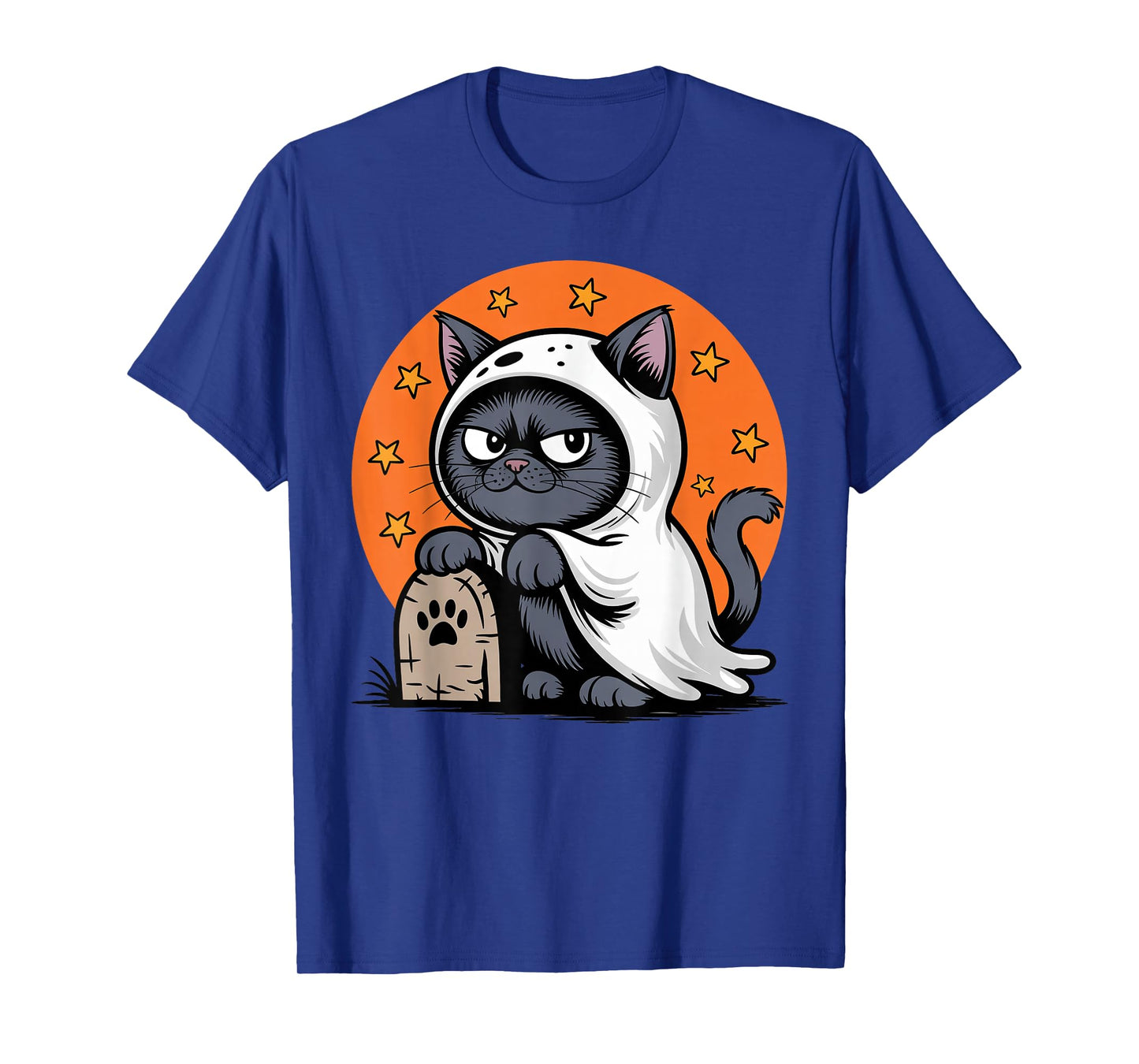 Cat in Ghost Halloween Costume Toddler Kids Trick or Treat T-Shirt