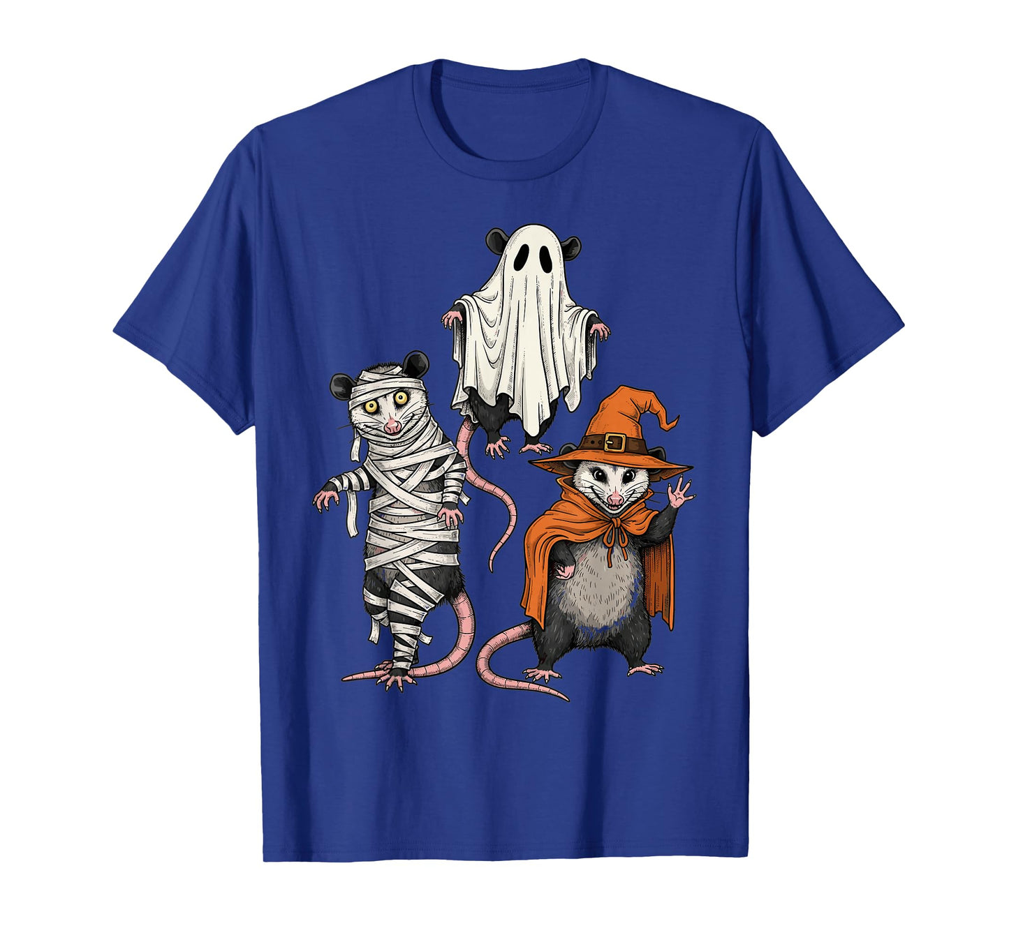 Halloween Possum Costume Art Mummy Ghost Witch T-Shirt