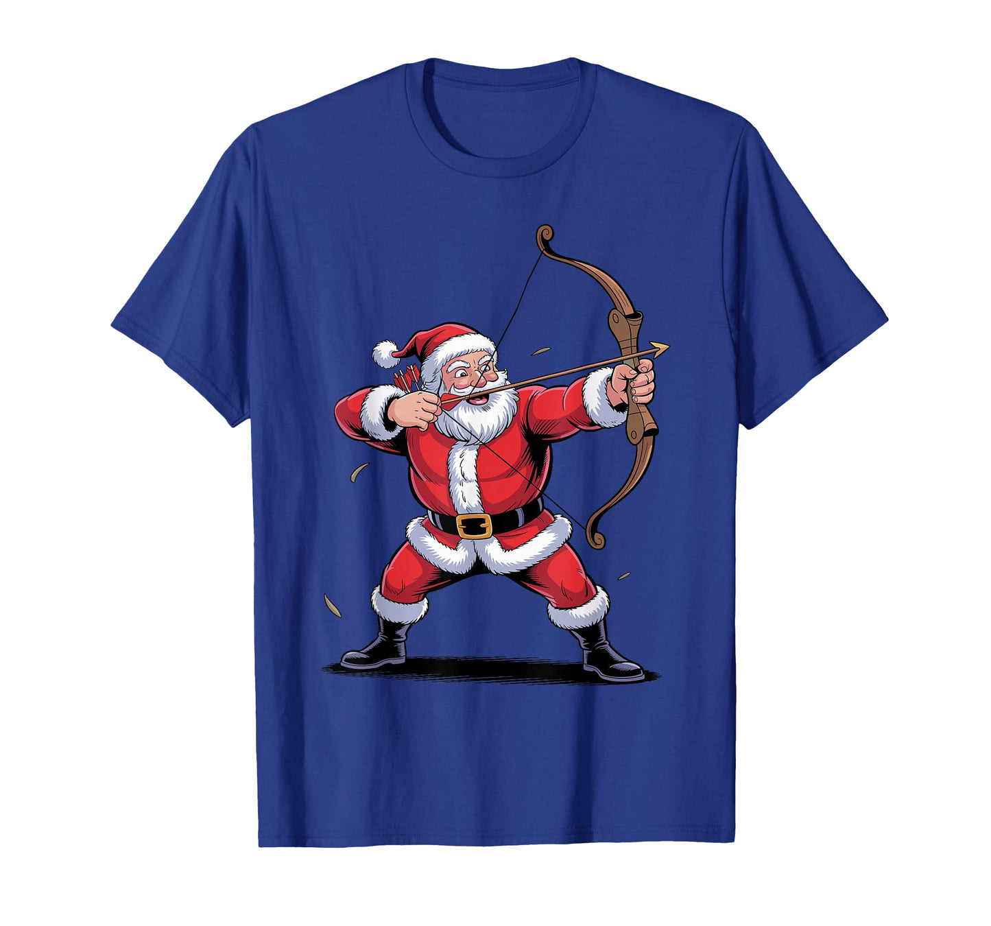 Funny Santa Playing Archery Holiday Christmas Xmas Pajama T-Shirt