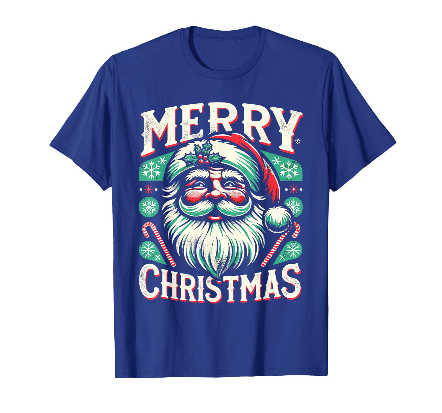 Pink Vintage Santa Claus Merry Christmas Party Holiday Kids T-Shirt