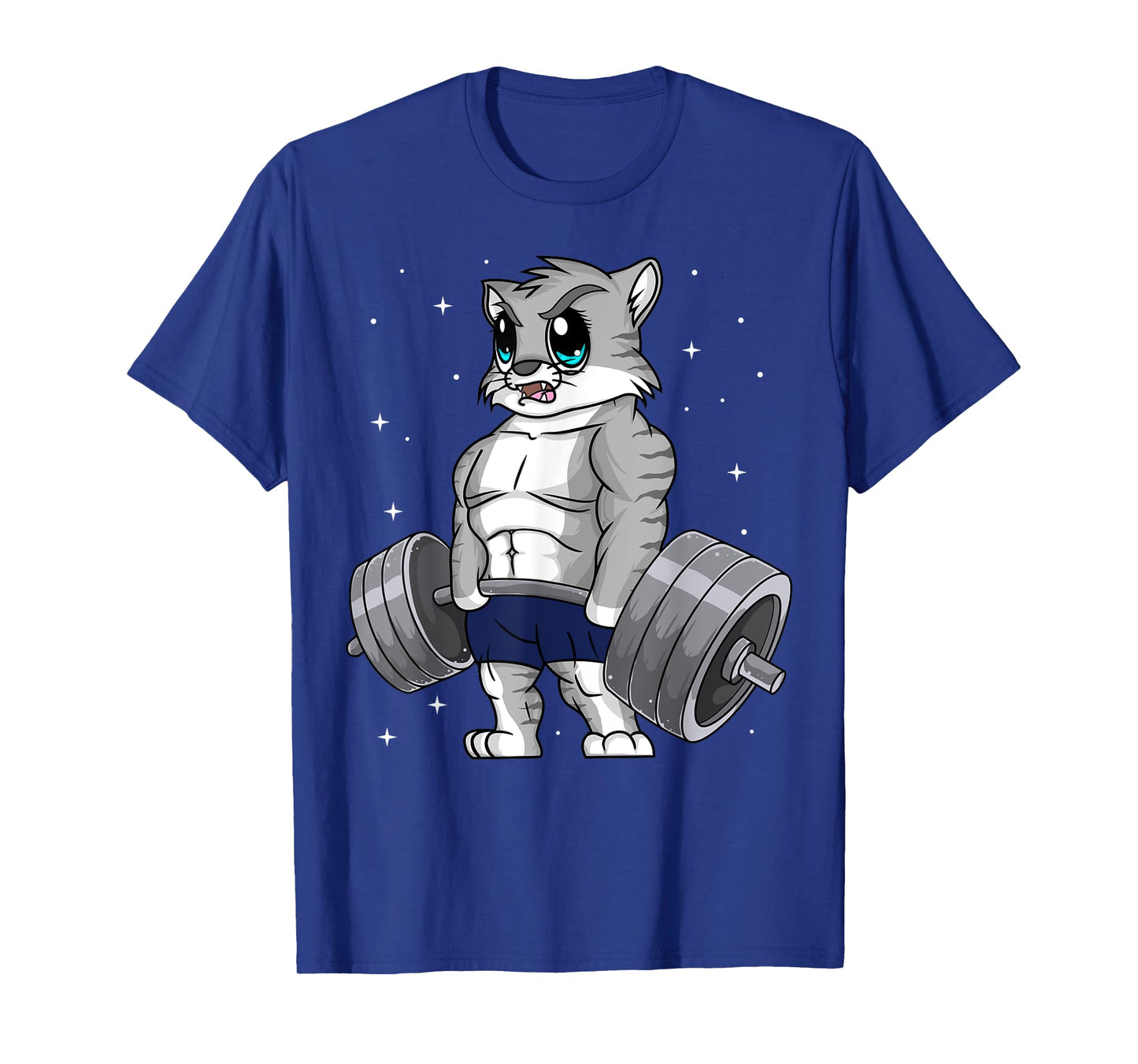Cat Weightlifting Fitness Workout Women Men T-Shirt