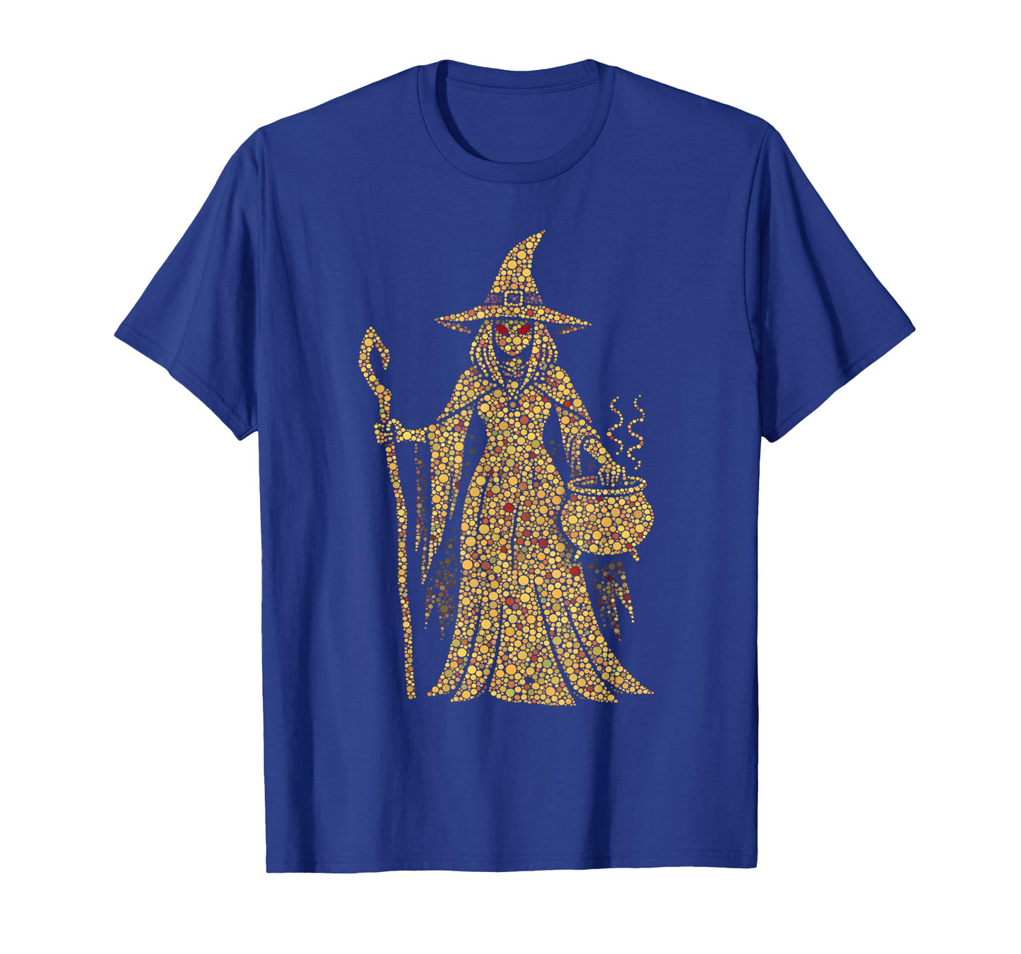 Rainbow Retro Style Colorful Dots Witch Lover Halloween T-Shirt