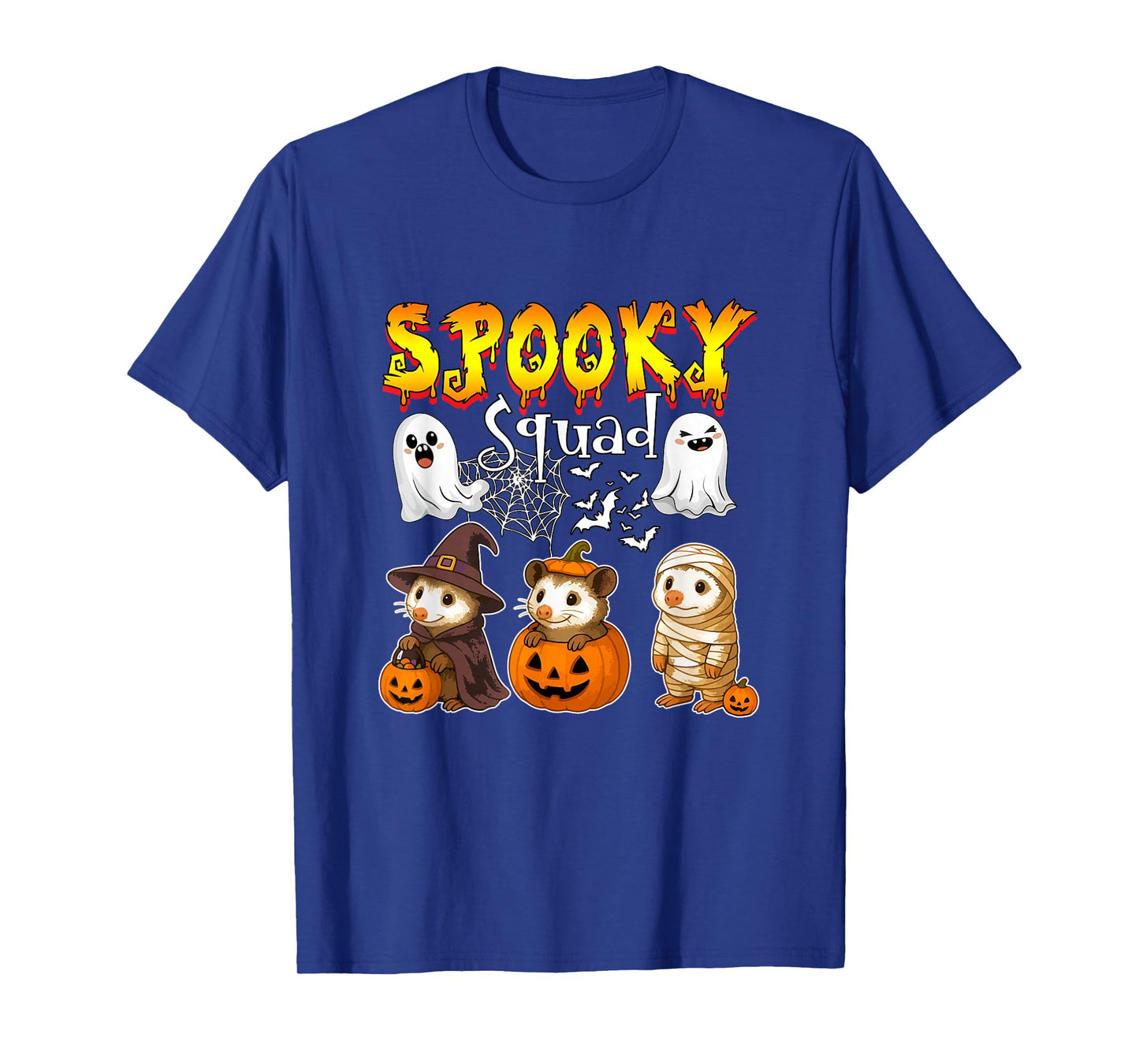 Spooky Halloween Squad Three Cute Opossums Cosplay Witch T-Shirt