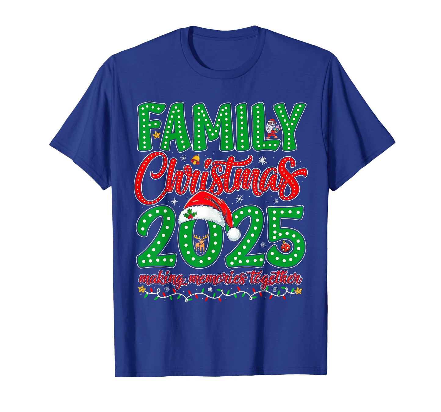 Family Christmas 2025 Squad Santa Elf Xmas Matching Outfit T-Shirt