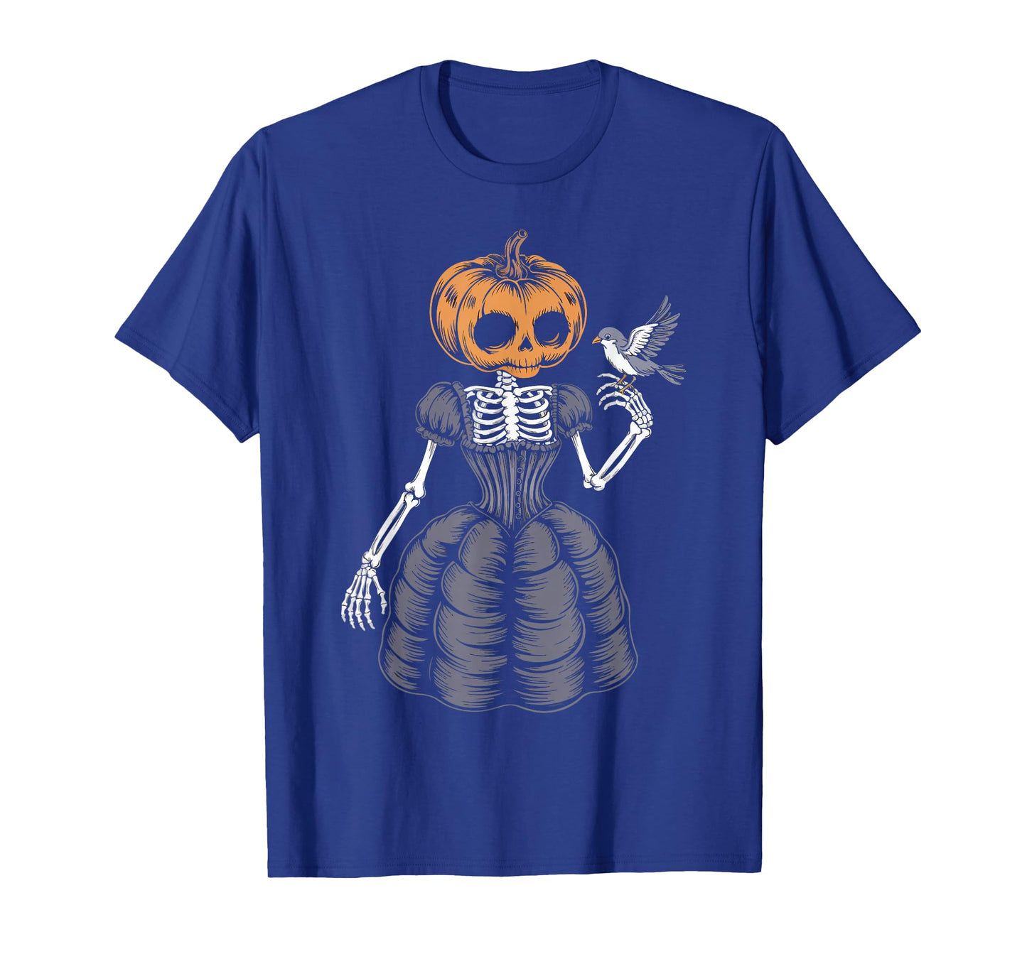 Skeleton Pumpkin Gothic Halloween T-Shirt