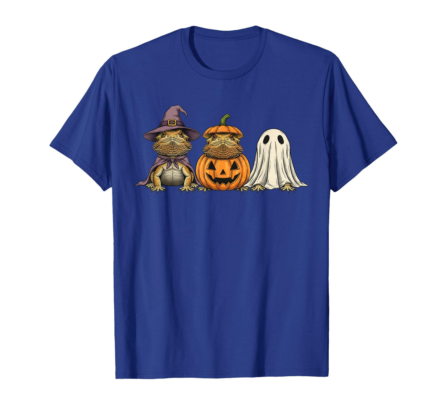 Spooky Ghost Bearded Dragon Lover Pumpkin Halloween T-Shirt