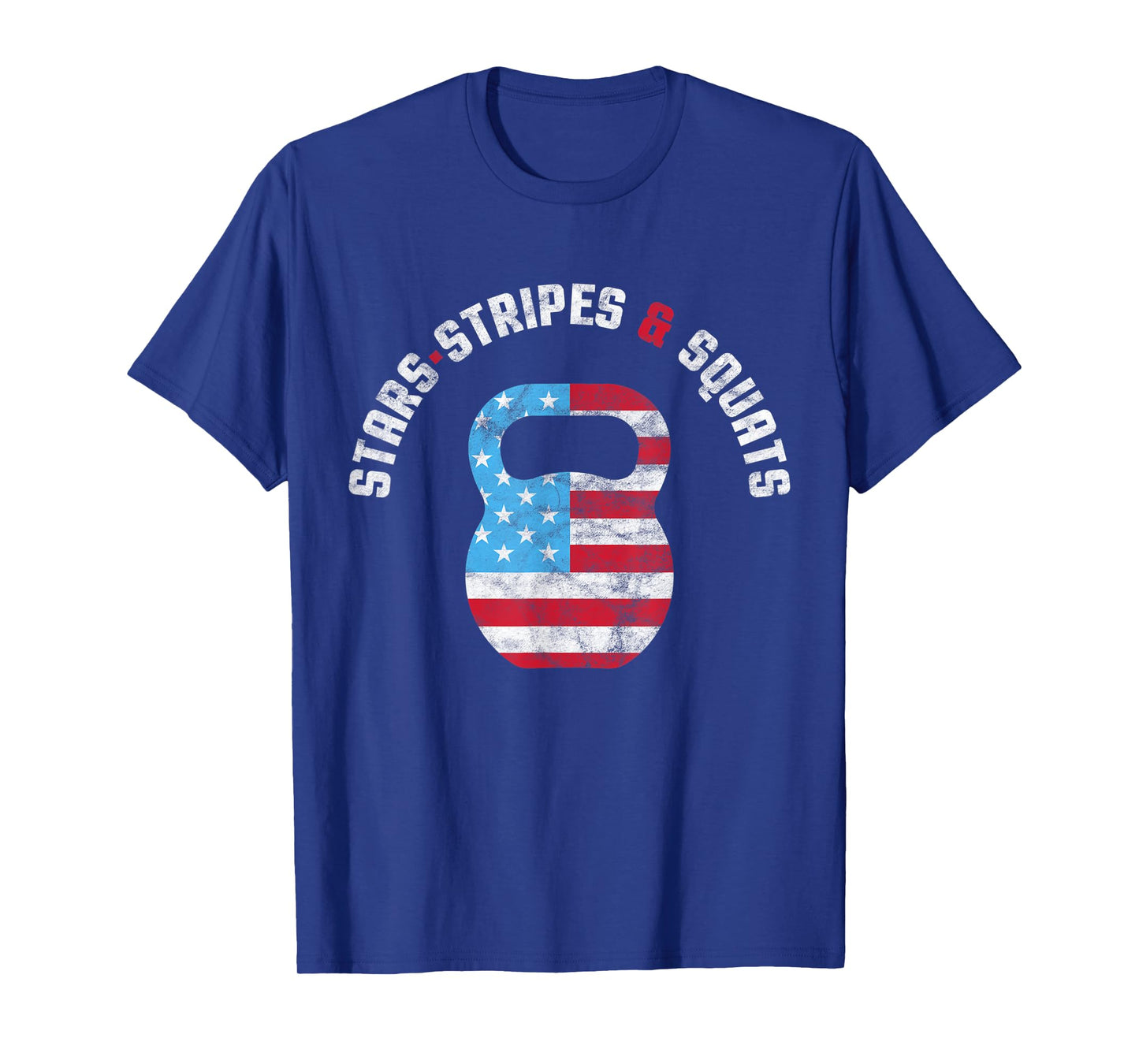 stars stripes and squad Workout Gym USA Flag 4th July T-Shirt