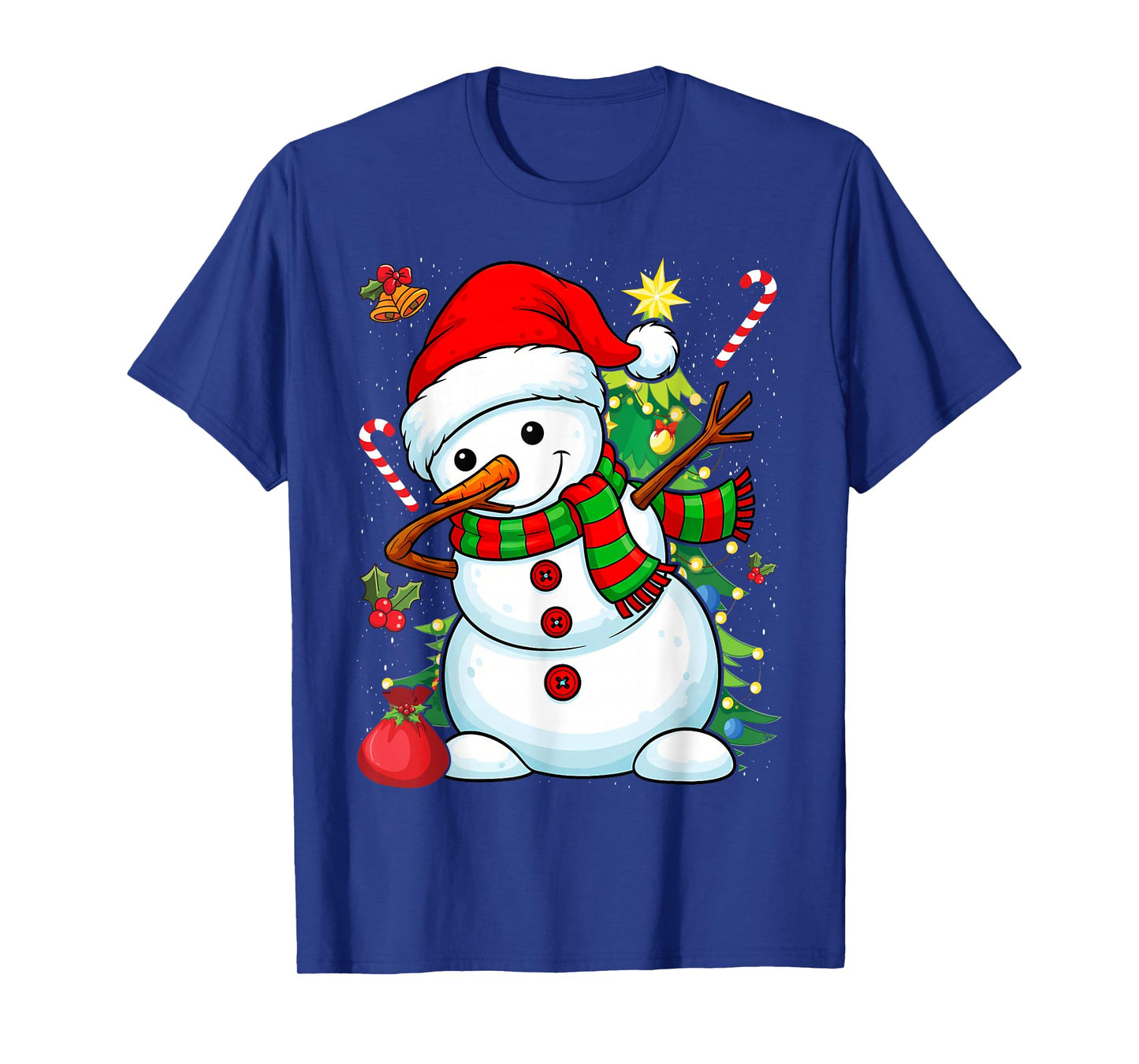 Dabbing Snowman Santa Christmas Boys Men Funny Xmas Hat Dab T-Shirt