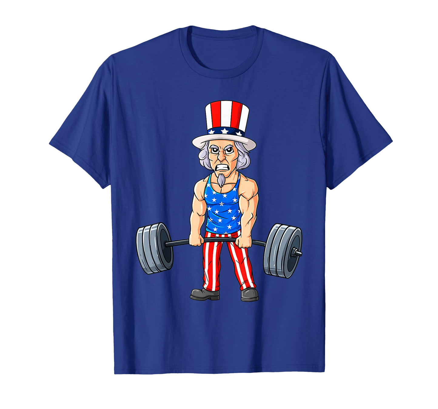 4th Of July Uncle Sam Weightlifting Funny Deadlift Fitness T-Shirt
