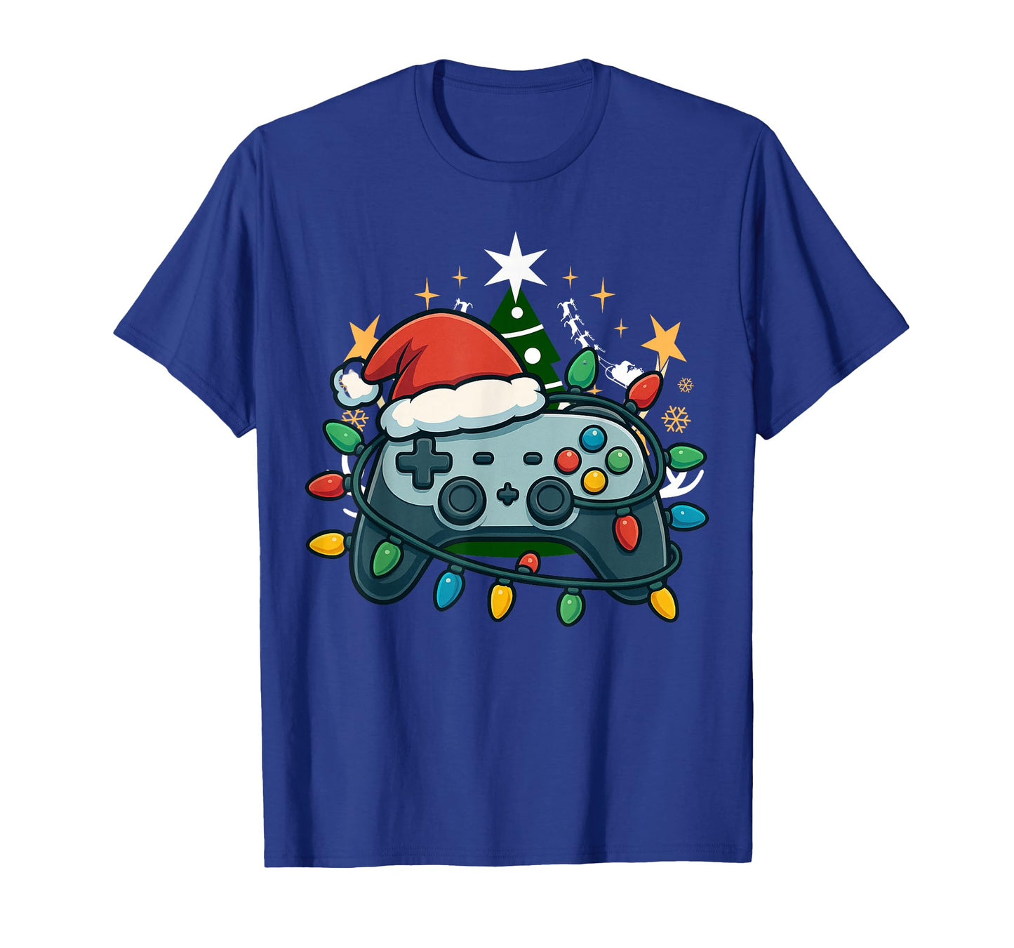 Festive Game Controller Holiday Video Gamer Xmas T-Shirt