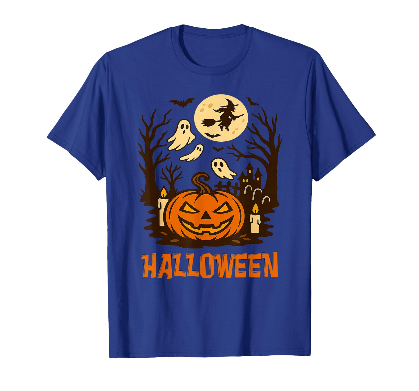 Funny Scary Halloween Party Pumpkin Men Women Kids T-Shirt