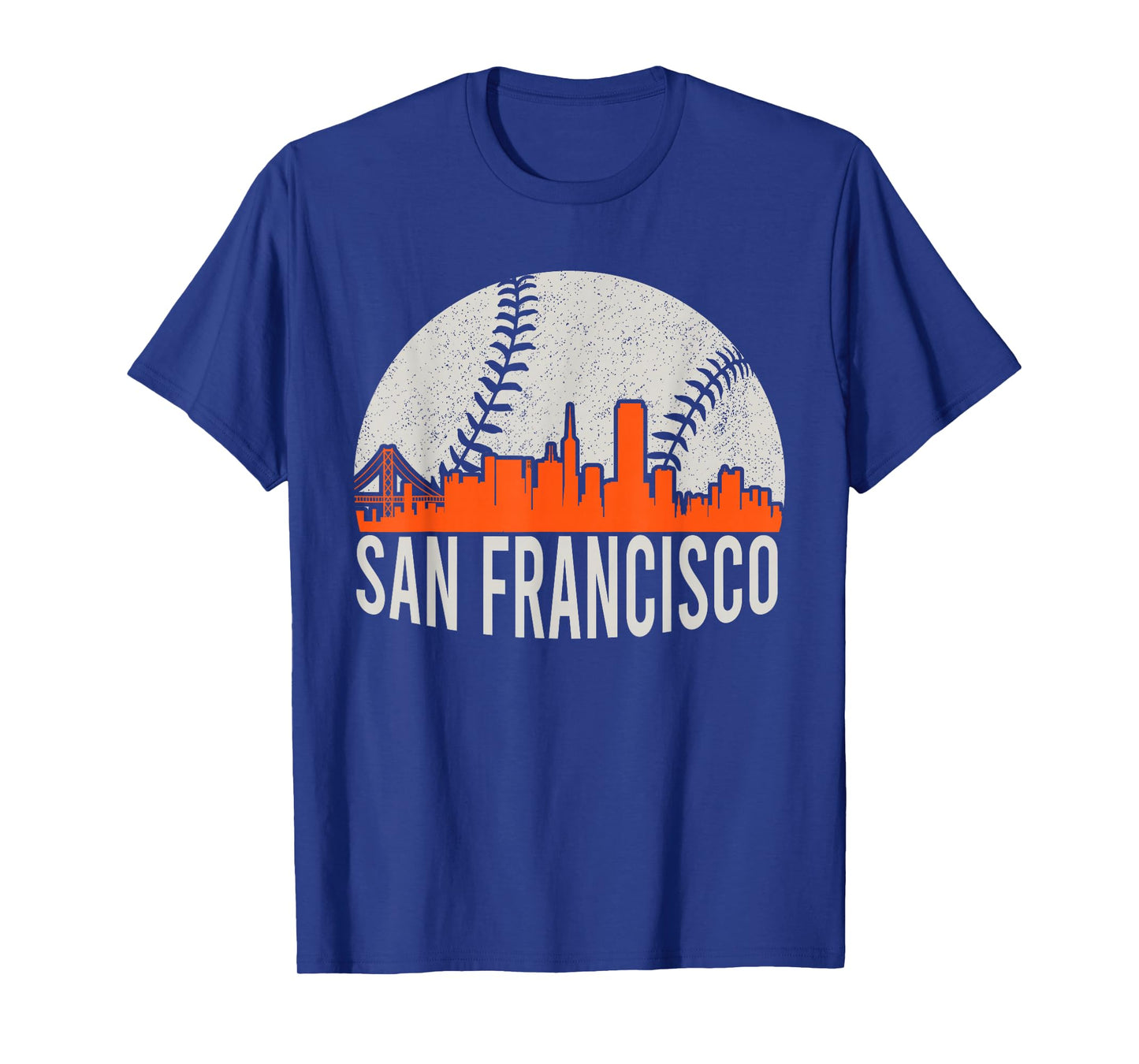 Vintage San Francisco Skyline Baseball Present Men Women T-Shirt