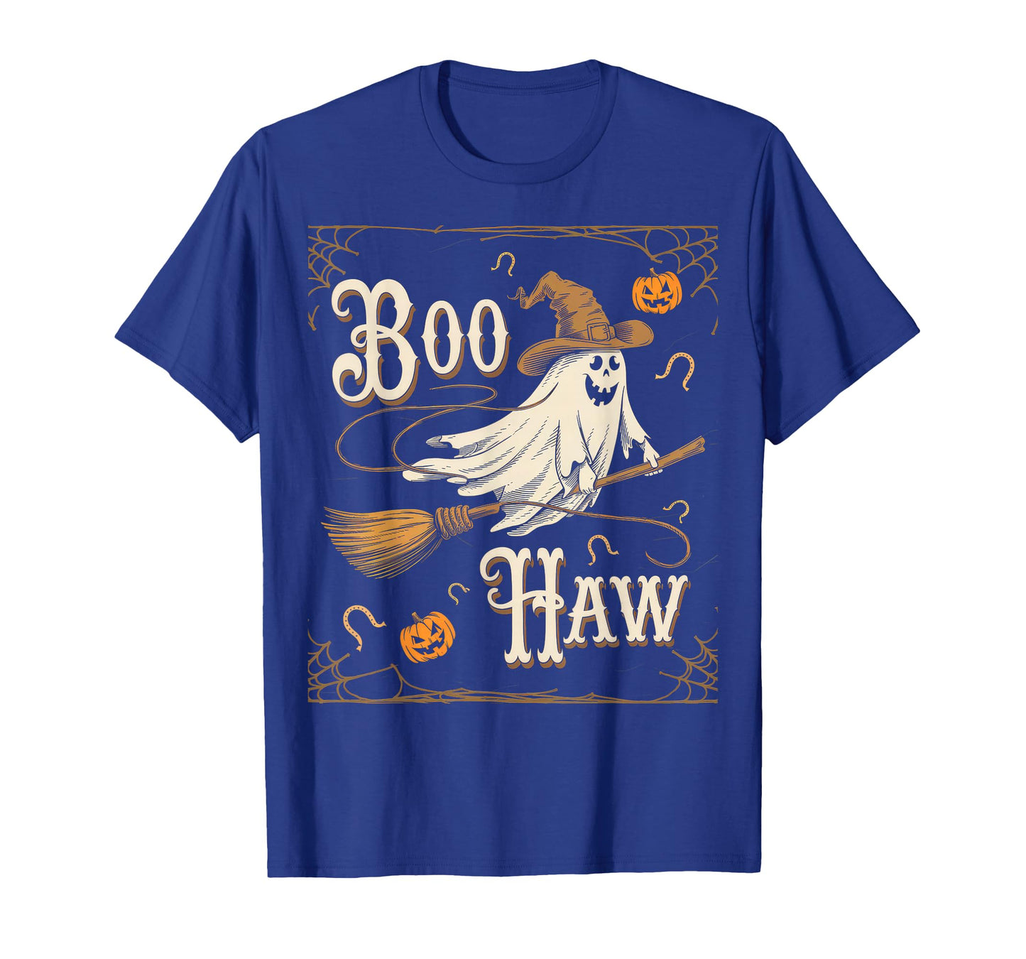 Halloween Costume Boo Haw Witch Skeleton Scary Rodeo Western T-Shirt