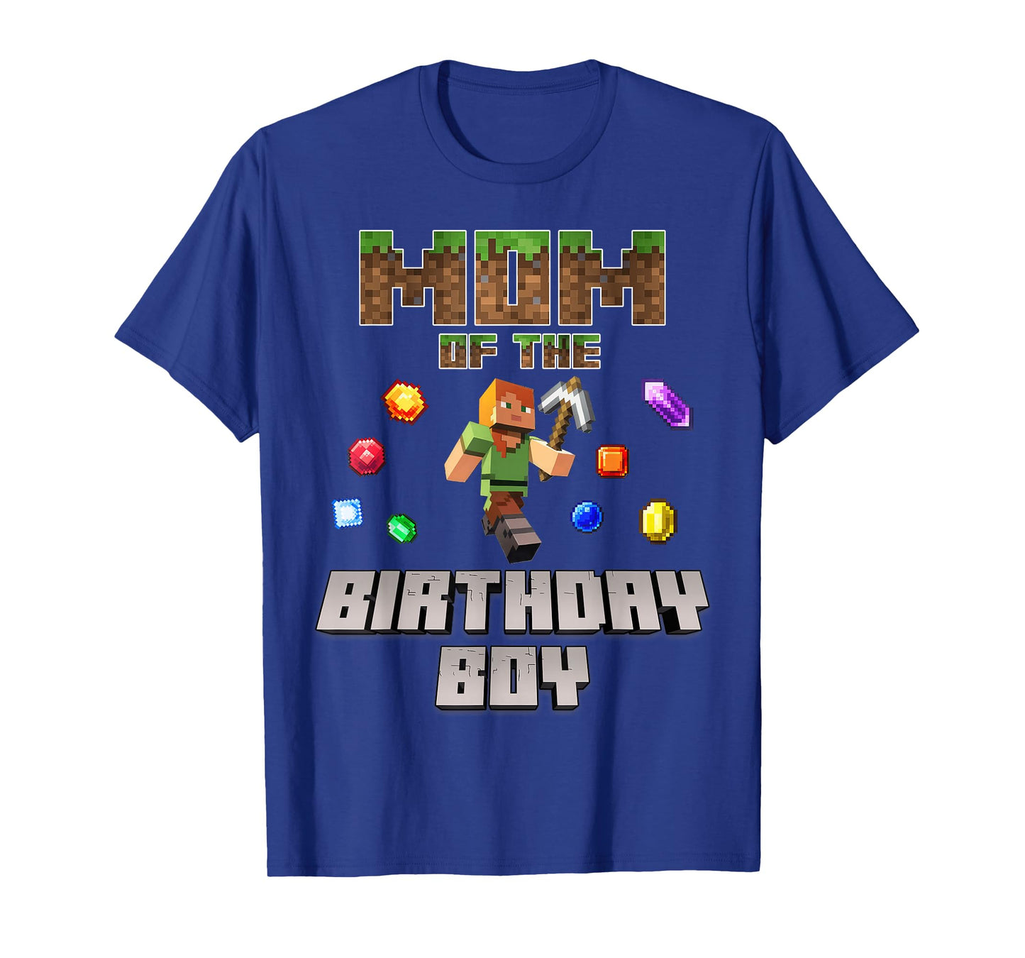 Mom Of The Birthday Boy Video Gamer Pixel Number T-Shirt